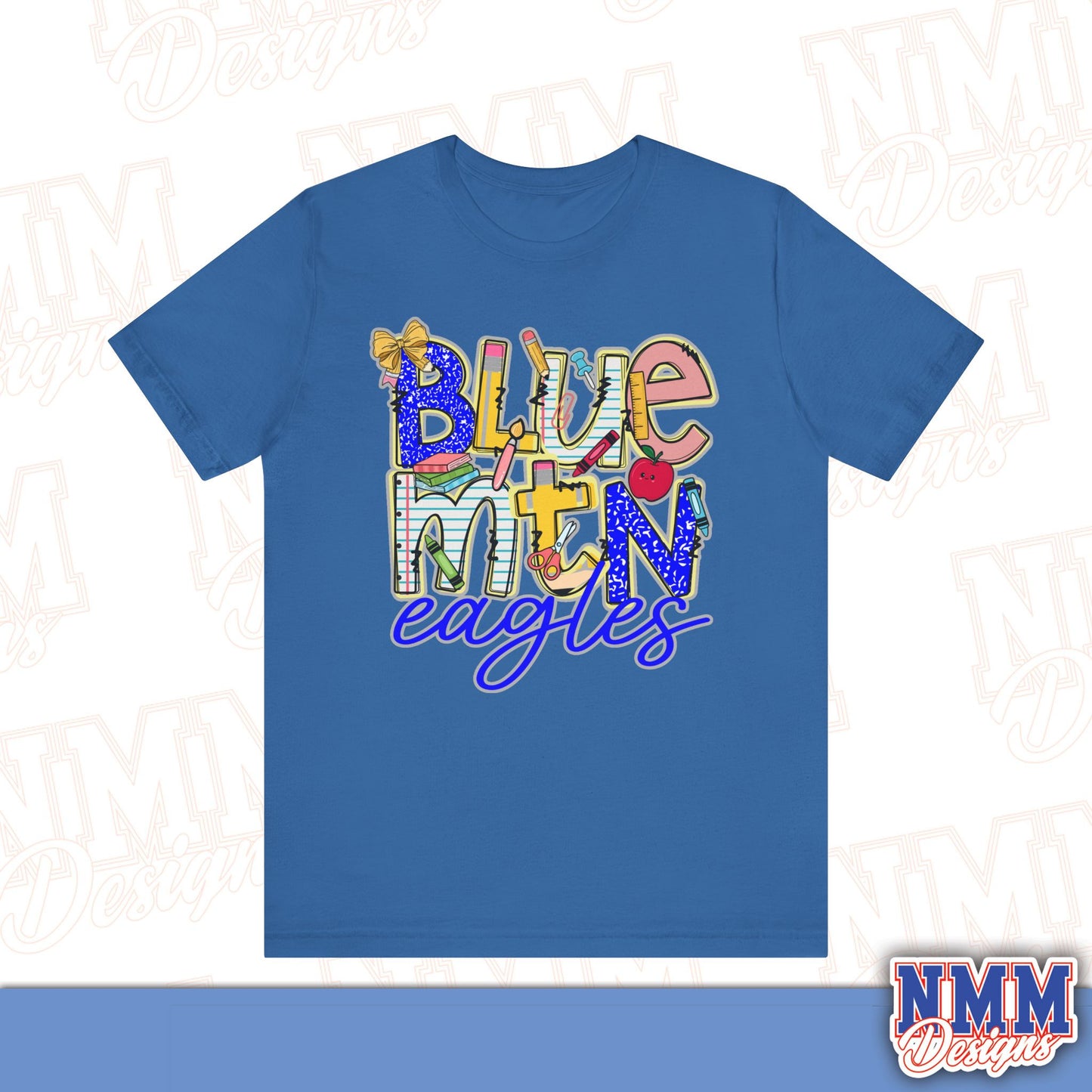 Blue Mountain Eagles Tee Shirt, Unisex Graphic T-Shirt, Casual Wear, Perfect for School Spirit, Gifts for Sports Fans, Summer Outfit