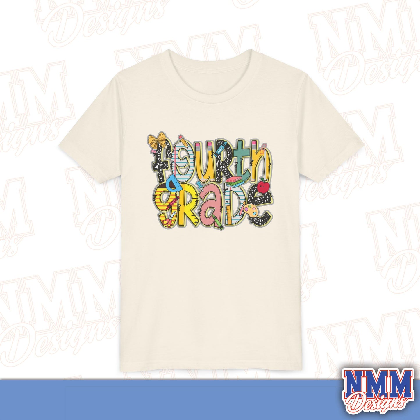Fourth Grade Back to School Youth Shirt, Kids Sportswear, School Spirit Apparel, Back to School