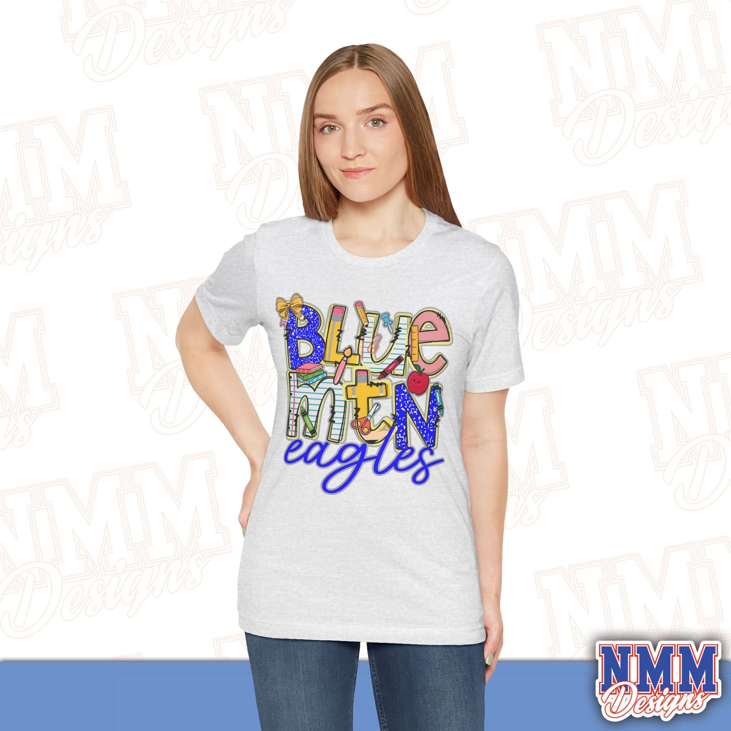 Blue Mountain Eagles Tee Shirt, Unisex Graphic T-Shirt, Casual Wear, Perfect for School Spirit, Gifts for Sports Fans, Summer Outfit