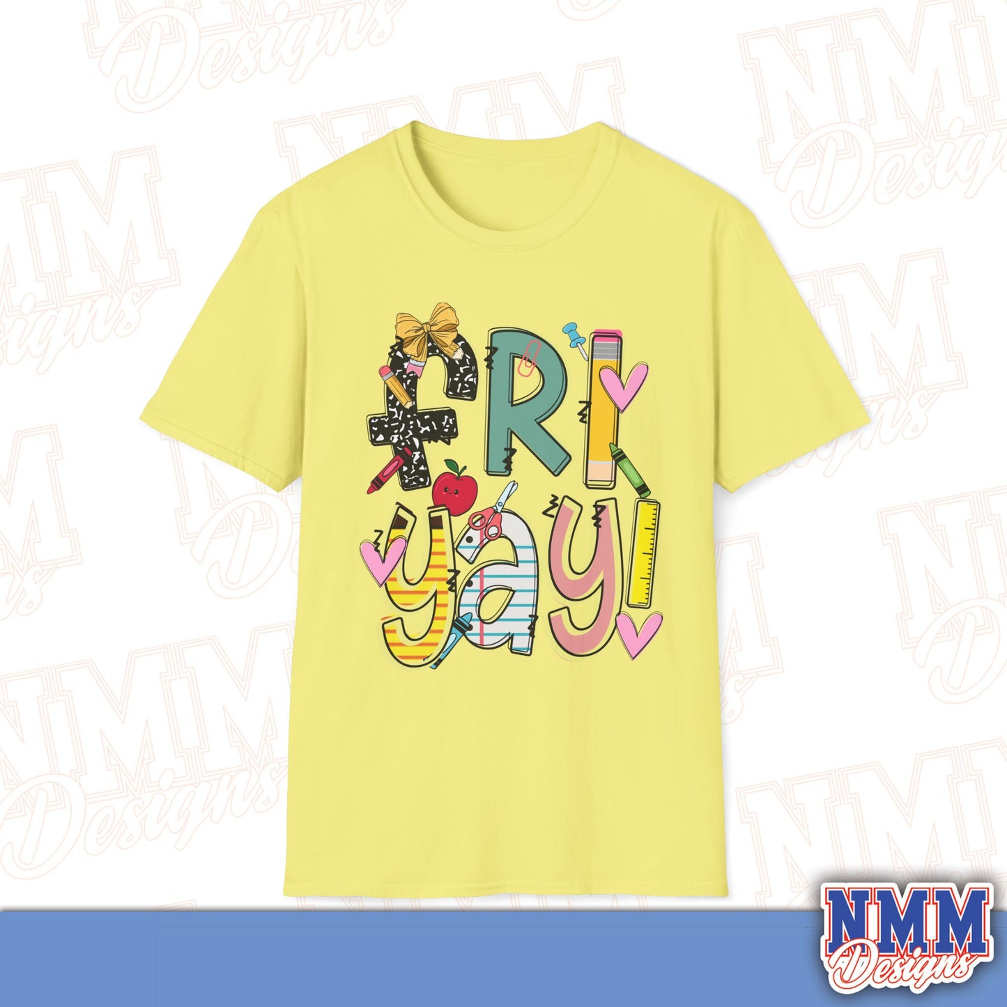 FRI-YAY Unisex Softstyle T-Shirt, Fun Graphic Tee, Weekend Vibe Shirt, Gift for Friends, Casual Wear, Celebration Outfit