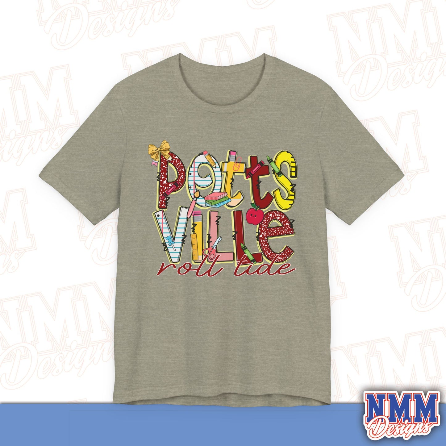 Pottsvile Crimson Tide Tee Shirt, Unisex Graphic T-Shirt, Casual Wear, Perfect for School Spirit, Gifts for Sports Fans, Summer Outfit