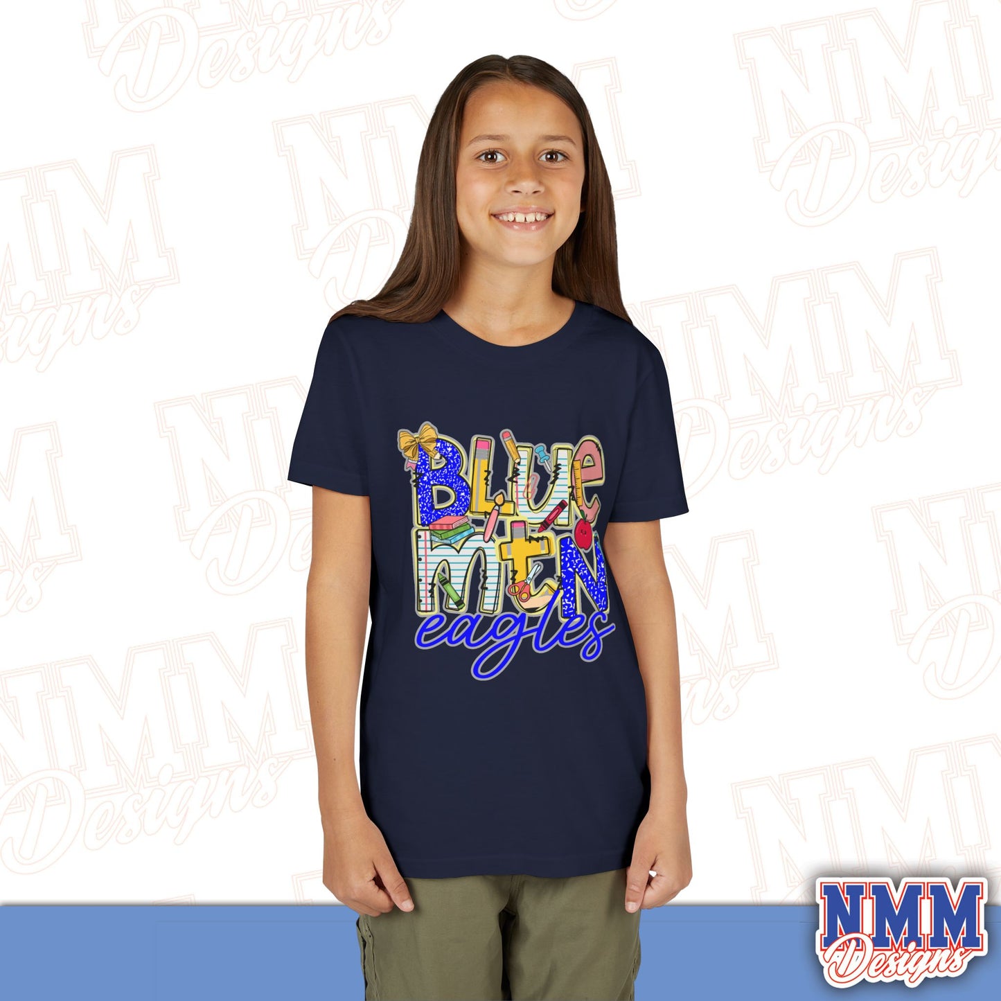 Blue Mountain Eagles Youth Shirt, Kids Sportswear, School Spirit Apparel, Back to School