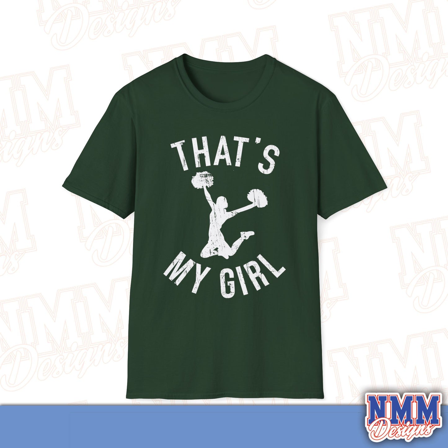 That's My Girl Cheer T-Shirt, Sports Tee, Active Lifestyle Wear, Cheerleading Apparel