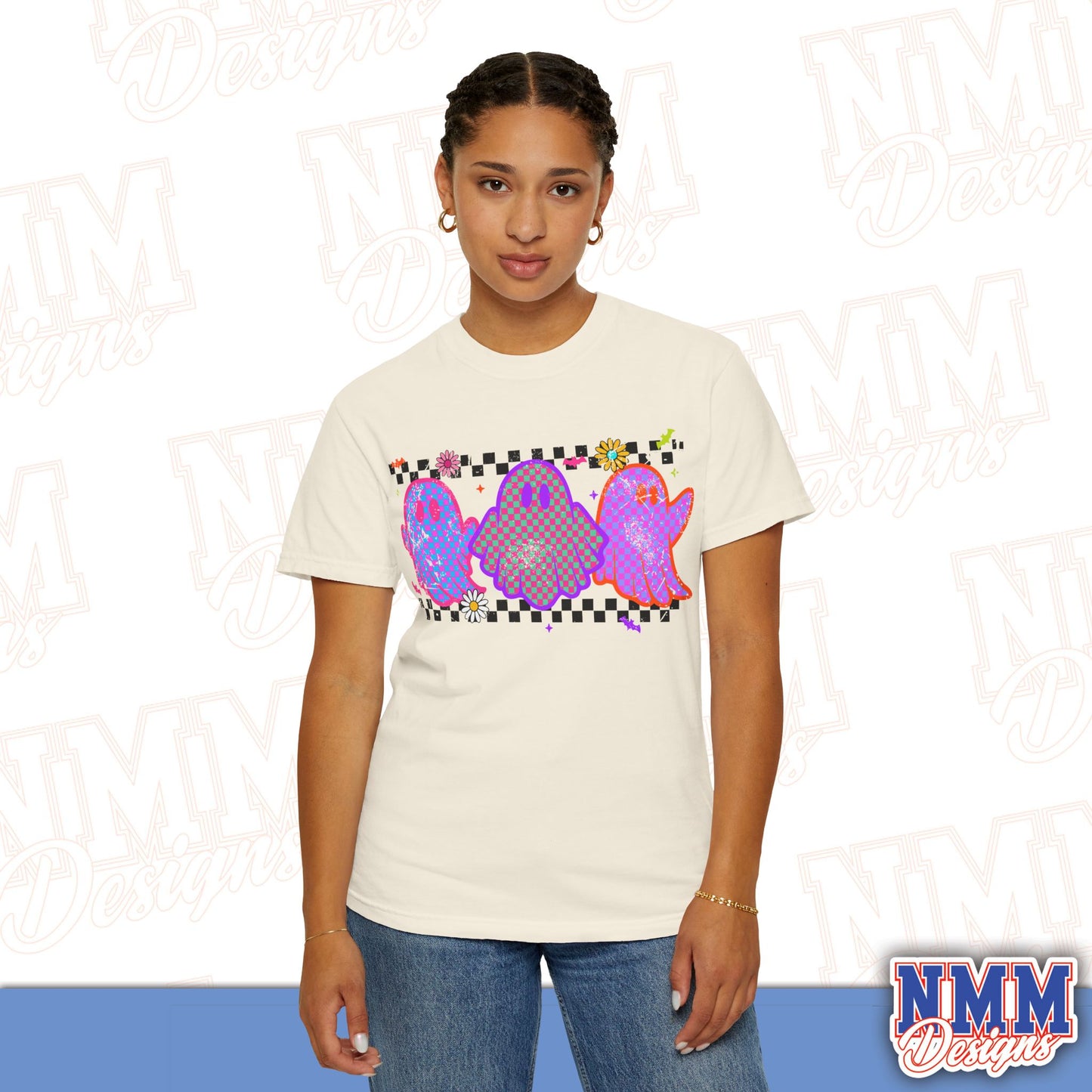 Colorful Ghosts Unisex T-Shirt - Fun Casual Wear, Halloween Costume, LGBTQ+ Pride Shirt, Gifts for Friends, Everyday Style