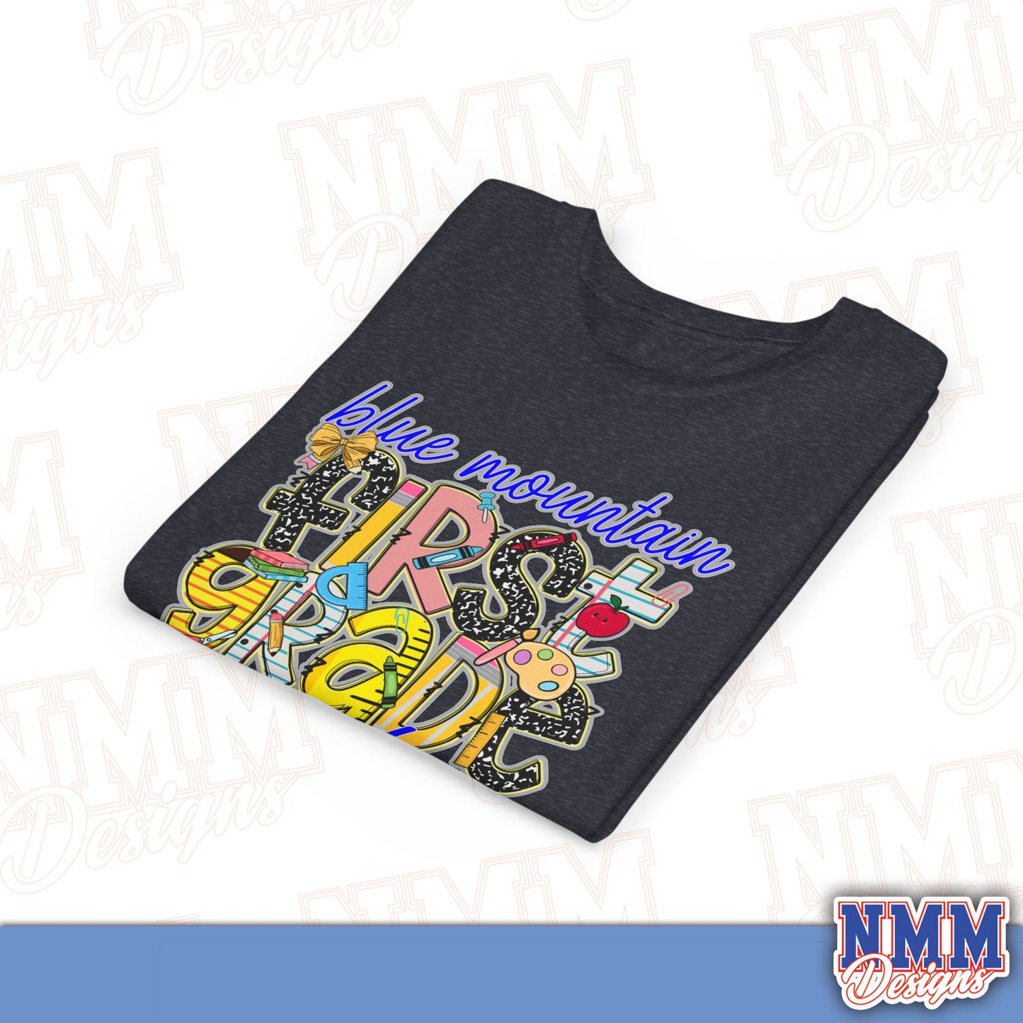 Blue Mountain Eagles First Grade Youth Shirt, Kids Sportswear, School Spirit Apparel, Back to School
