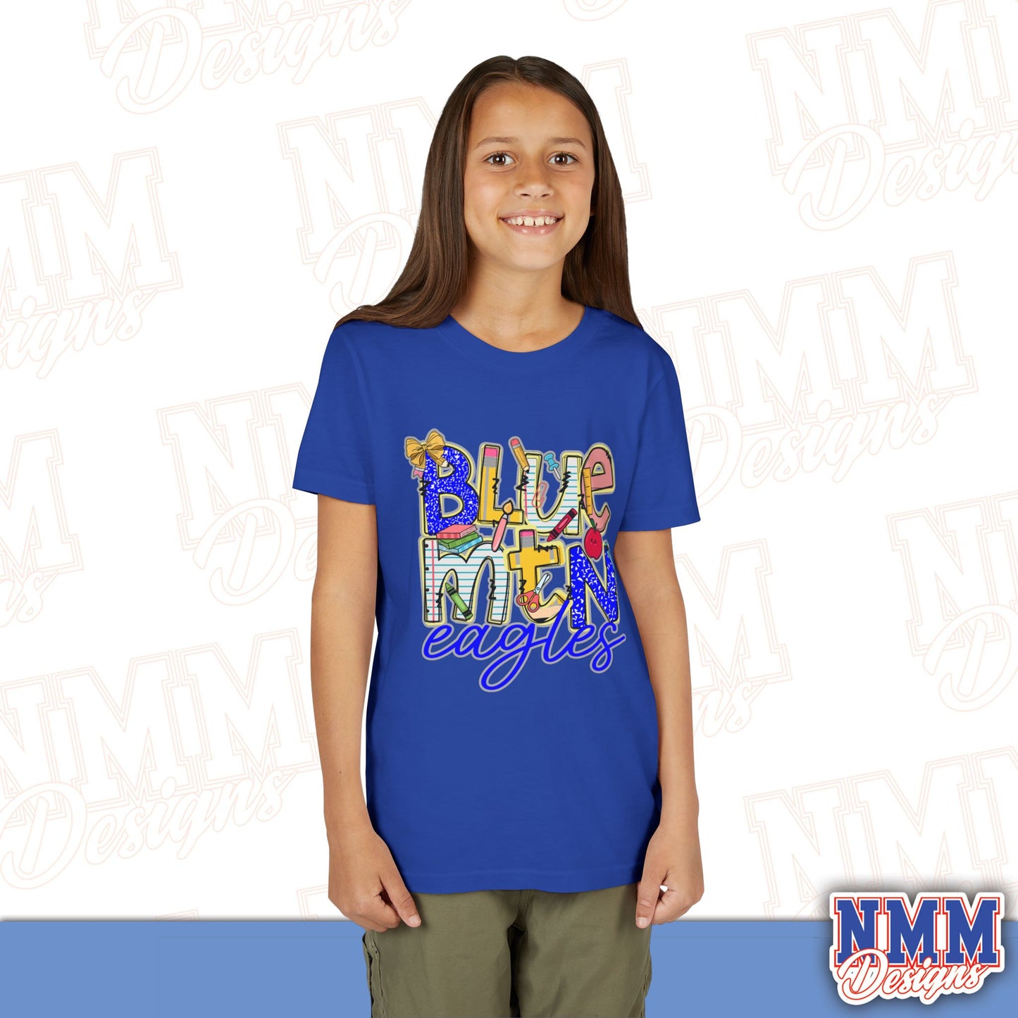 Blue Mountain Eagles Youth Shirt, Kids Sportswear, School Spirit Apparel, Back to School