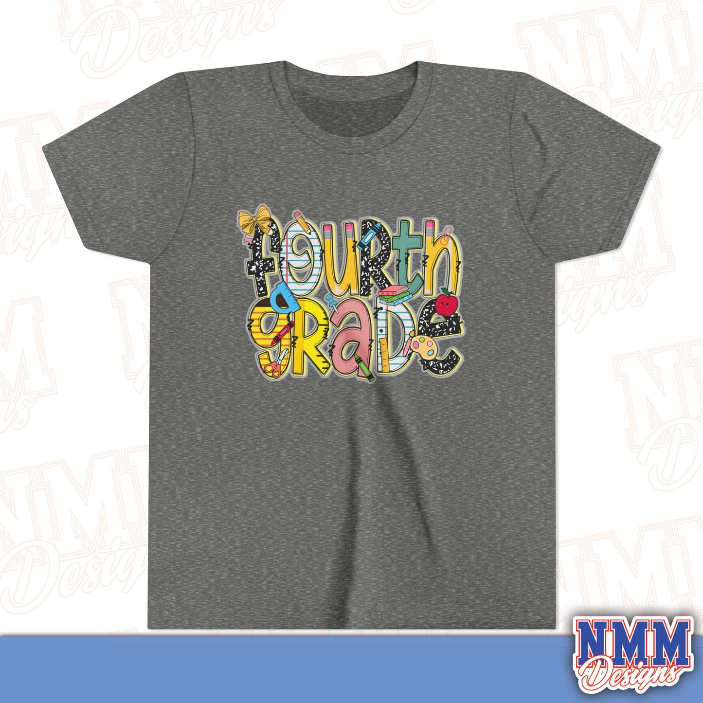 Fourth Grade Back to School Youth Shirt, Kids Sportswear, School Spirit Apparel, Back to School