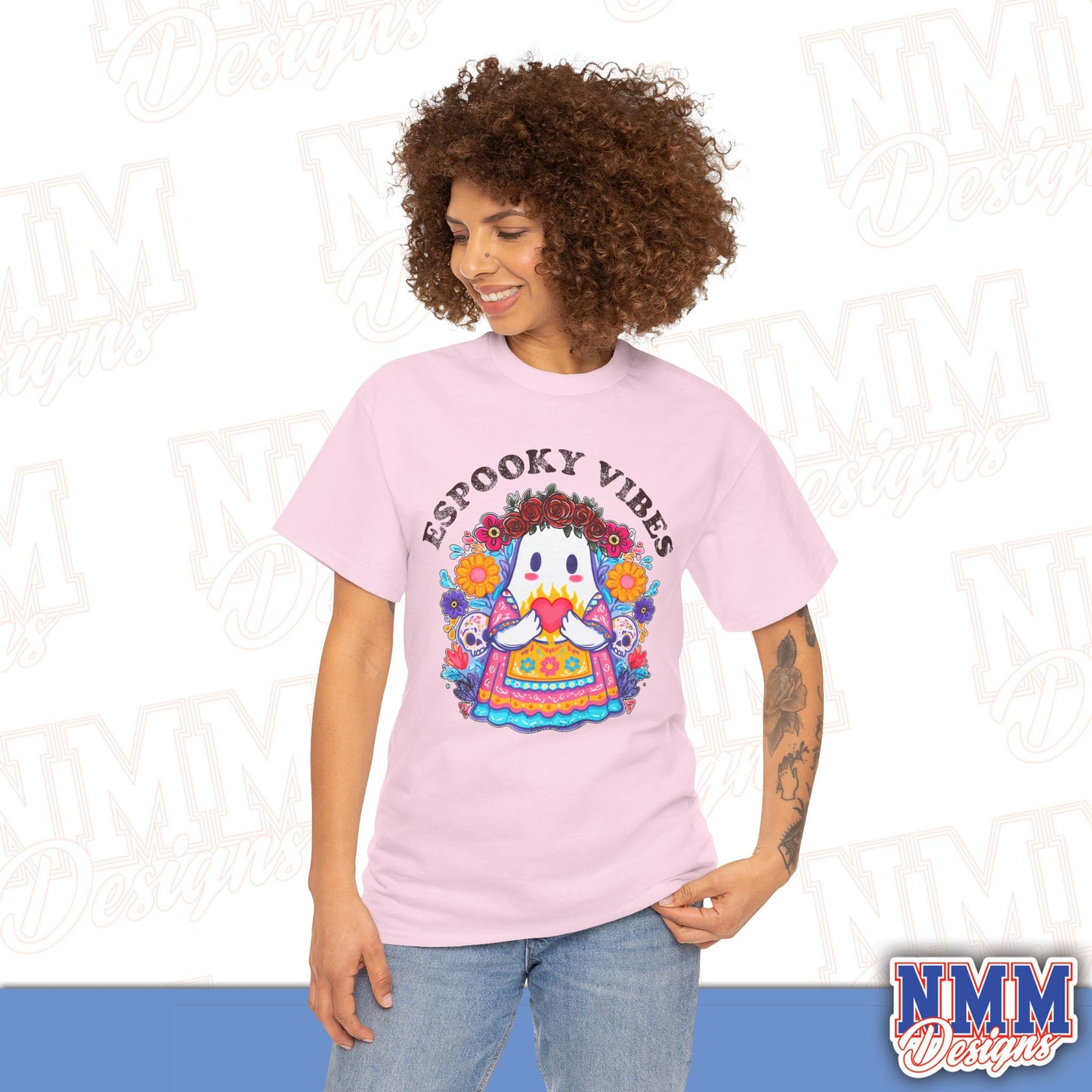 Unisex Espooky Vibes Tee | Halloween T-Shirt, Cute Ghost Shirt, Fall Fashion, Gift for Her, Casual Wear