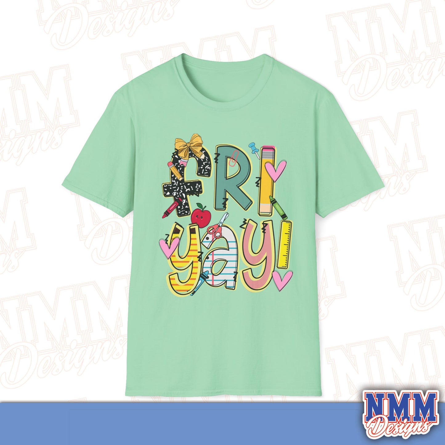 FRI-YAY Unisex Softstyle T-Shirt, Fun Graphic Tee, Weekend Vibe Shirt, Gift for Friends, Casual Wear, Celebration Outfit