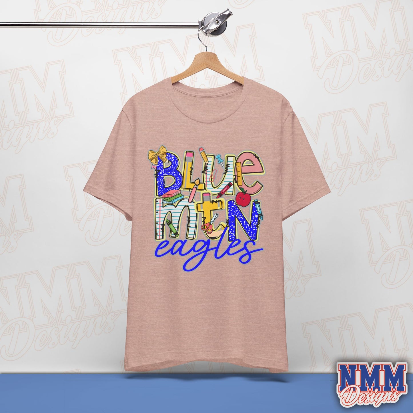 Blue Mountain Eagles Tee Shirt, Unisex Graphic T-Shirt, Casual Wear, Perfect for School Spirit, Gifts for Sports Fans, Summer Outfit