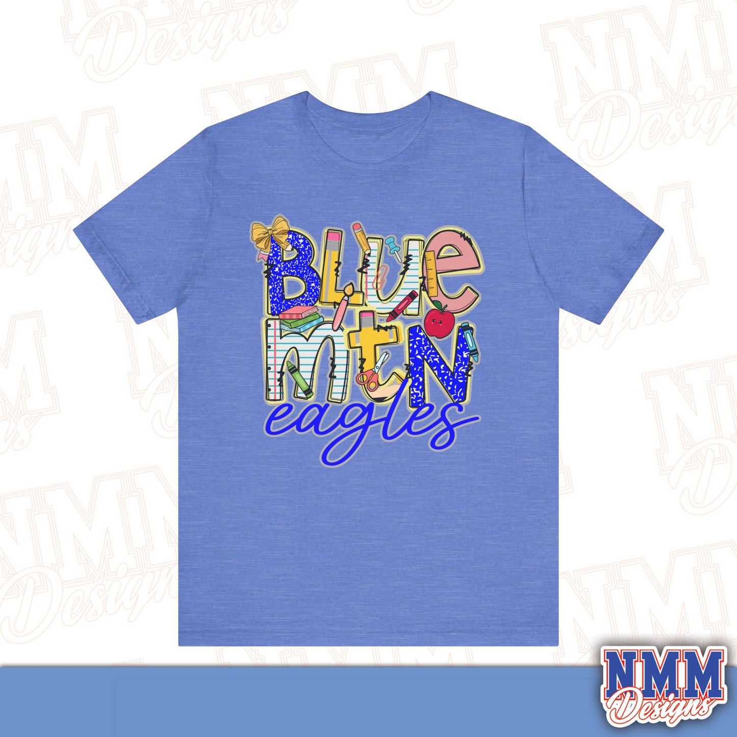 Blue Mountain Eagles Tee Shirt, Unisex Graphic T-Shirt, Casual Wear, Perfect for School Spirit, Gifts for Sports Fans, Summer Outfit