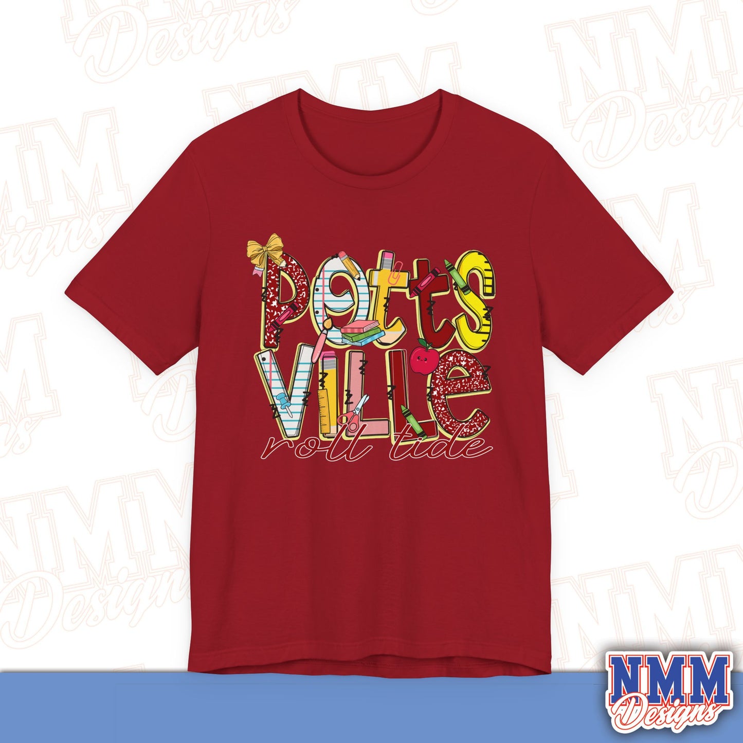 Pottsvile Crimson Tide Tee Shirt, Unisex Graphic T-Shirt, Casual Wear, Perfect for School Spirit, Gifts for Sports Fans, Summer Outfit