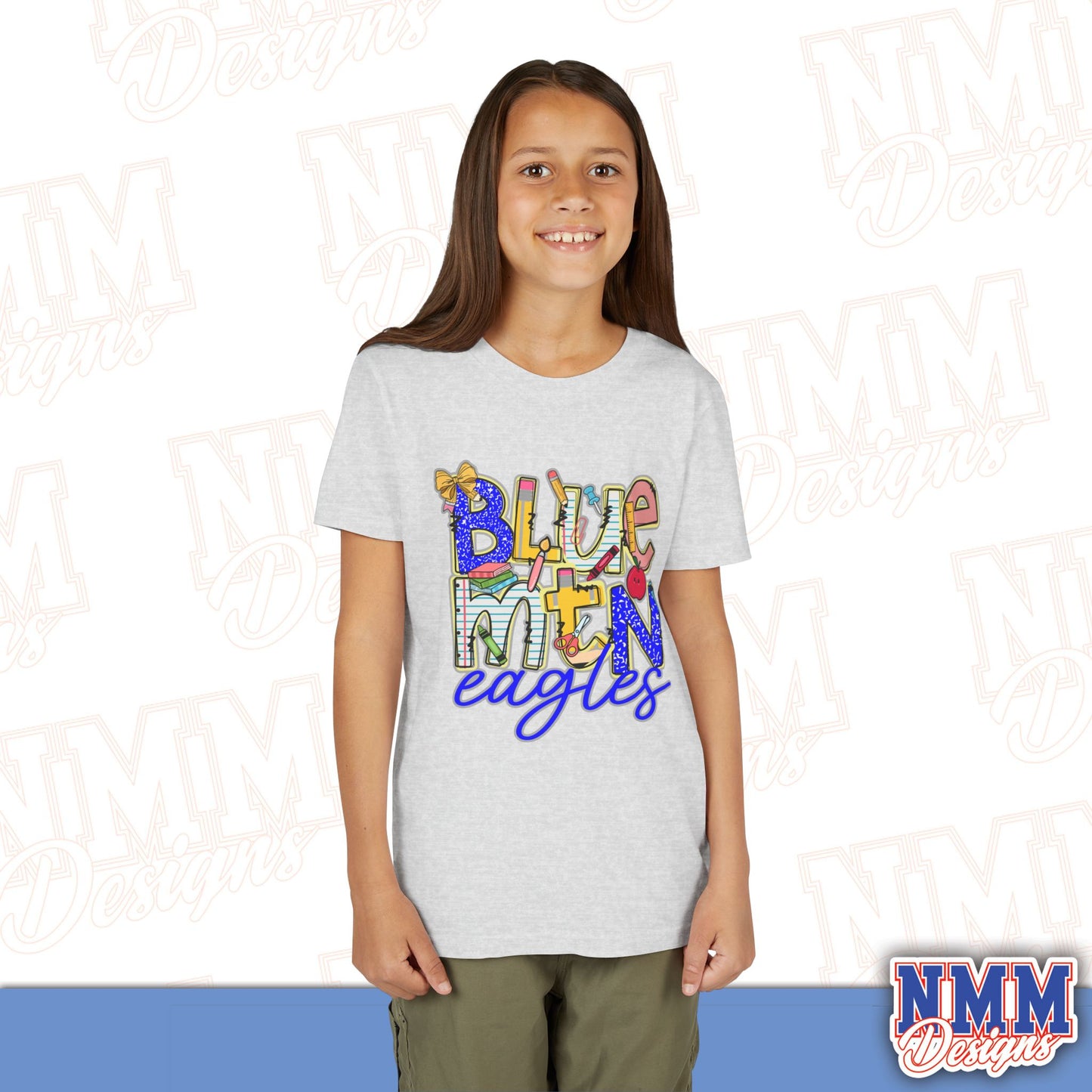 Blue Mountain Eagles Youth Shirt, Kids Sportswear, School Spirit Apparel, Back to School
