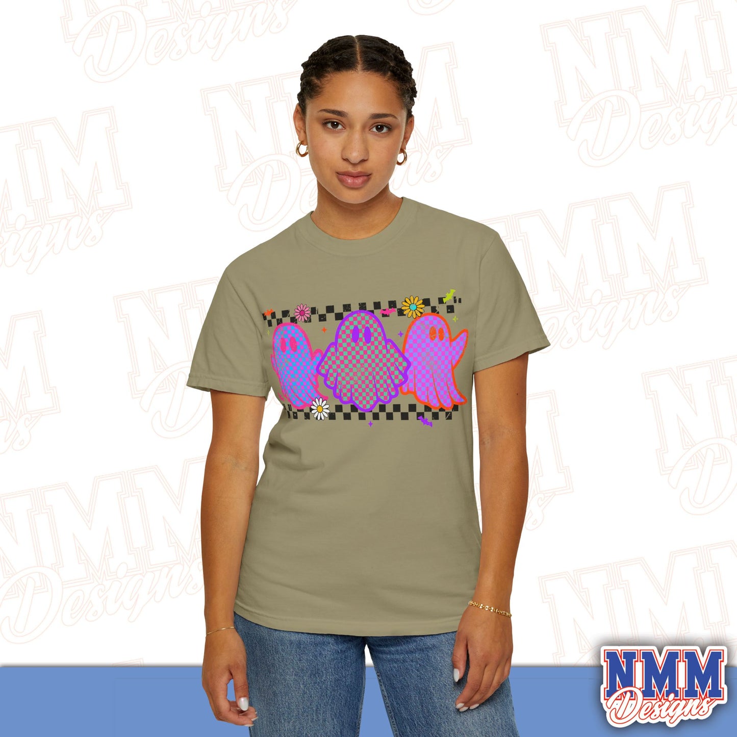 Colorful Ghosts Unisex T-Shirt - Fun Casual Wear, Halloween Costume, LGBTQ+ Pride Shirt, Gifts for Friends, Everyday Style