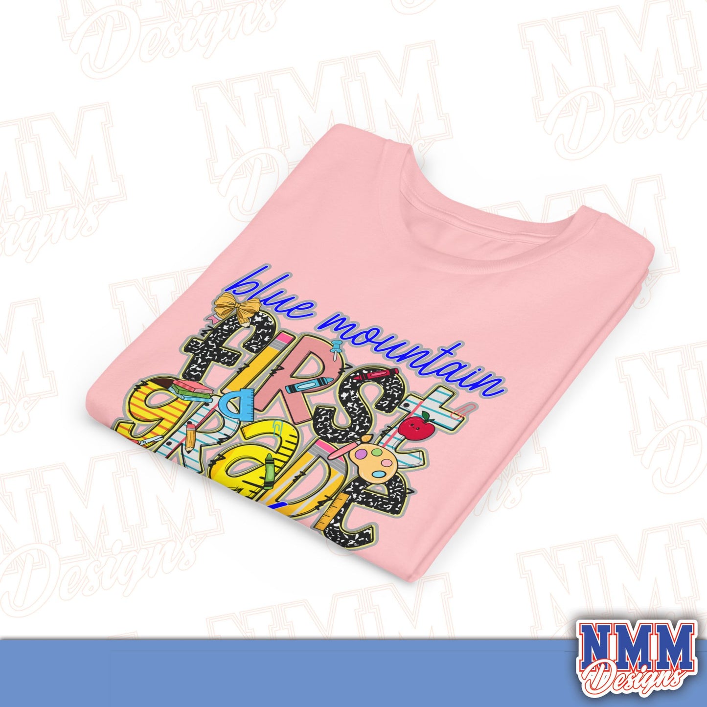 Blue Mountain Eagles First Grade Youth Shirt, Kids Sportswear, School Spirit Apparel, Back to School