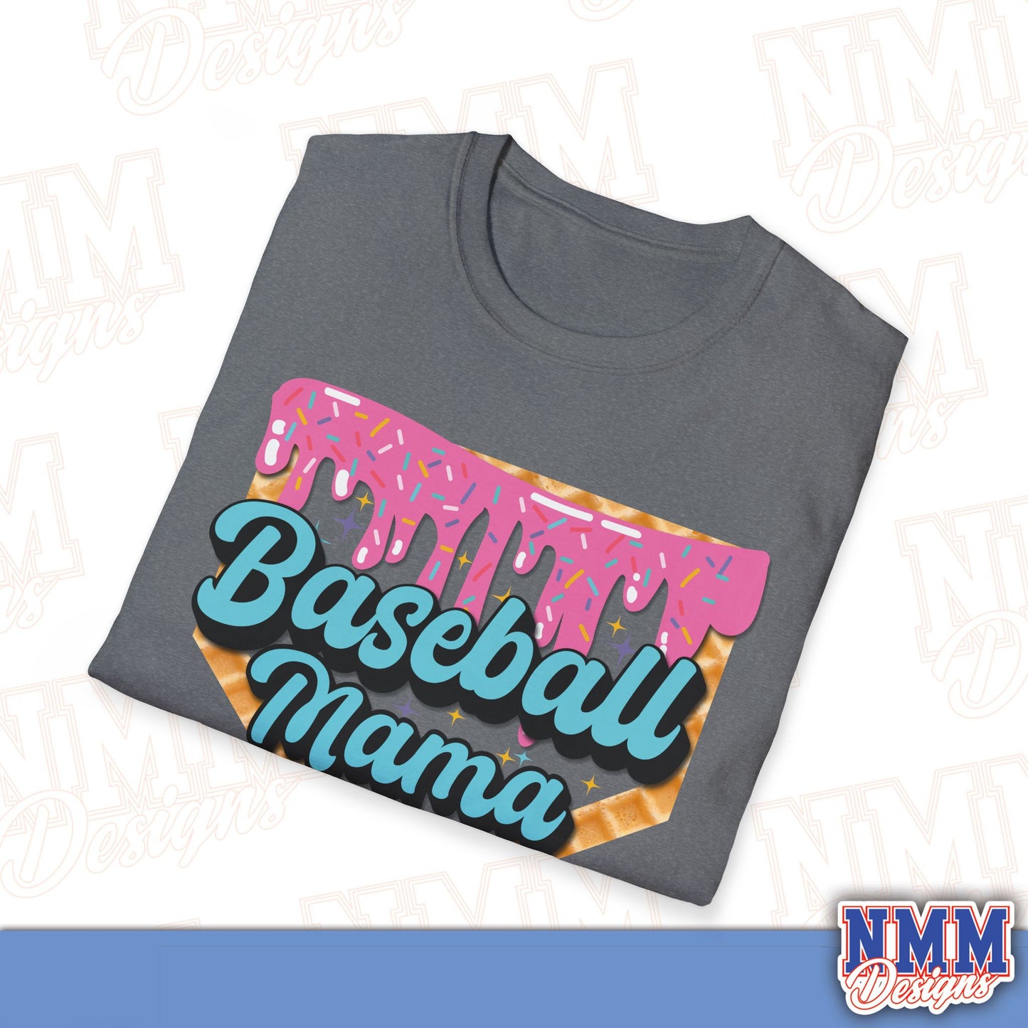 Baseball Mama Unisex Softstyle T-Shirt – Perfect Gift for Sports Moms