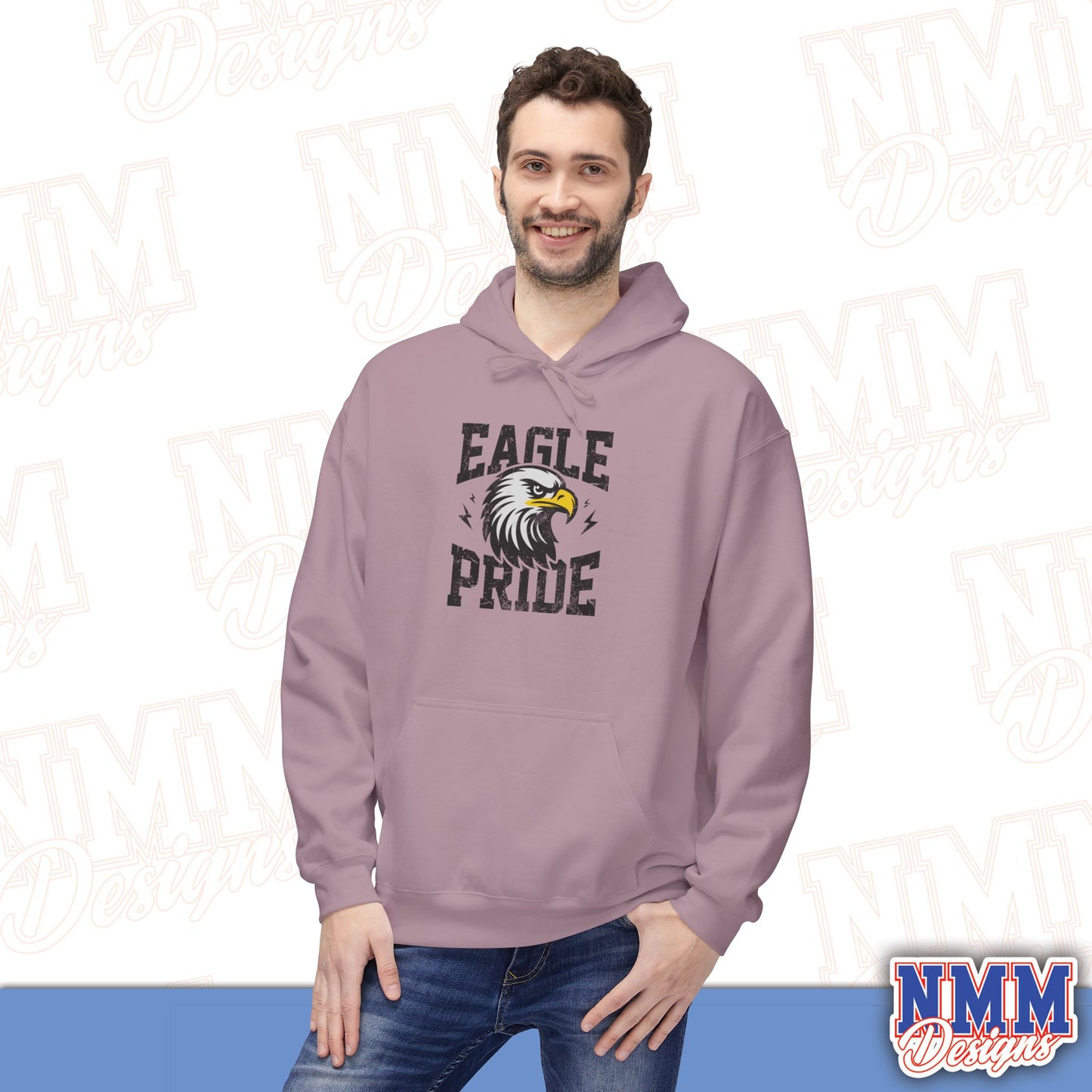 Eagle Pride Fleece Hoodie - Unisex Sweatshirt for School Spirit, Team Wear, Sports Events, Gifts, Casual Outfit