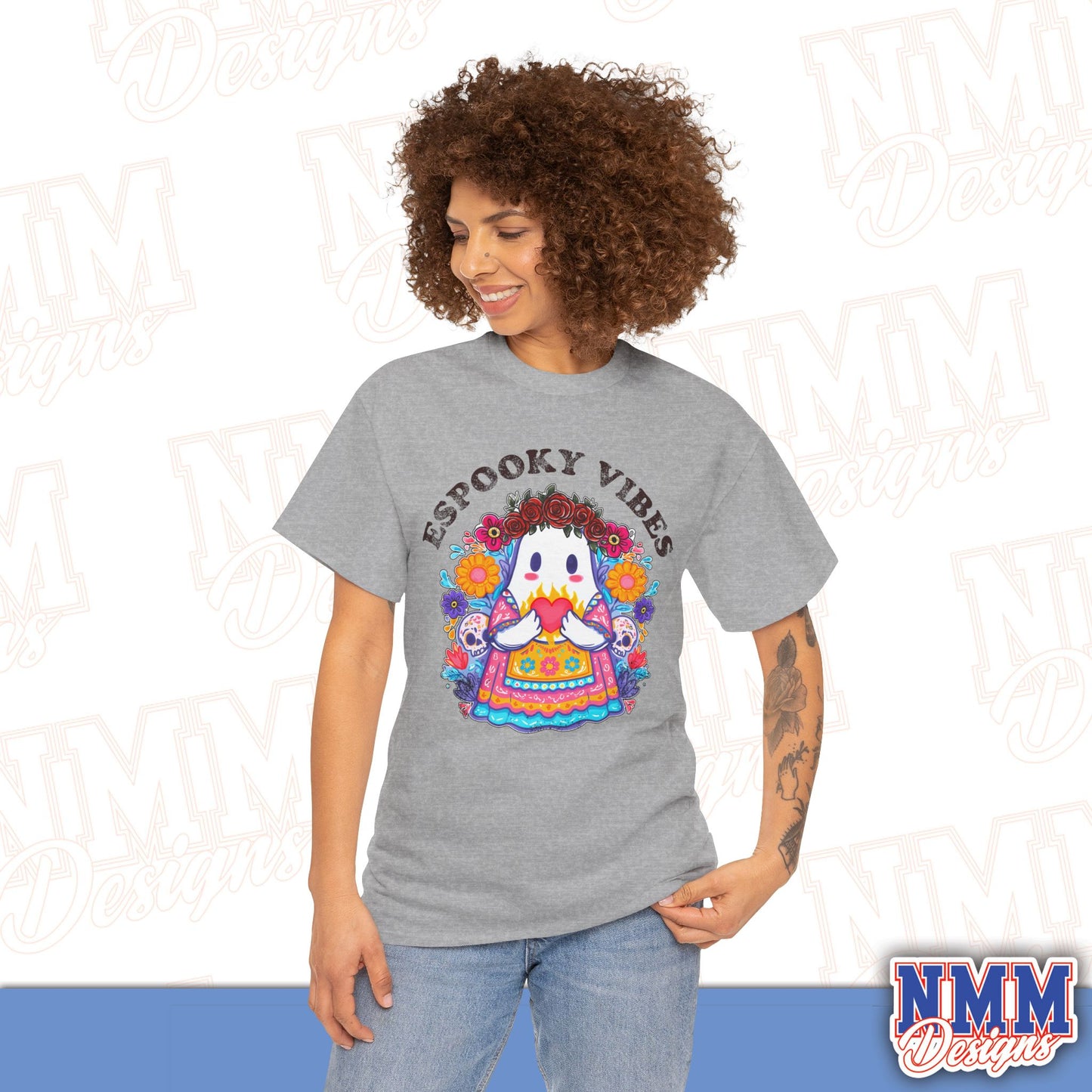 Unisex Espooky Vibes Tee | Halloween T-Shirt, Cute Ghost Shirt, Fall Fashion, Gift for Her, Casual Wear