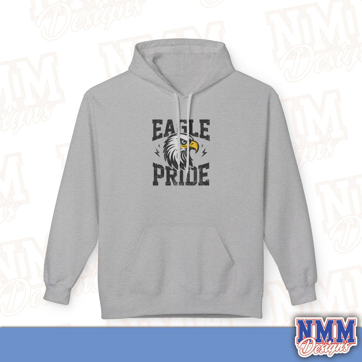 Eagle Pride Fleece Hoodie - Unisex Sweatshirt for School Spirit, Team Wear, Sports Events, Gifts, Casual Outfit
