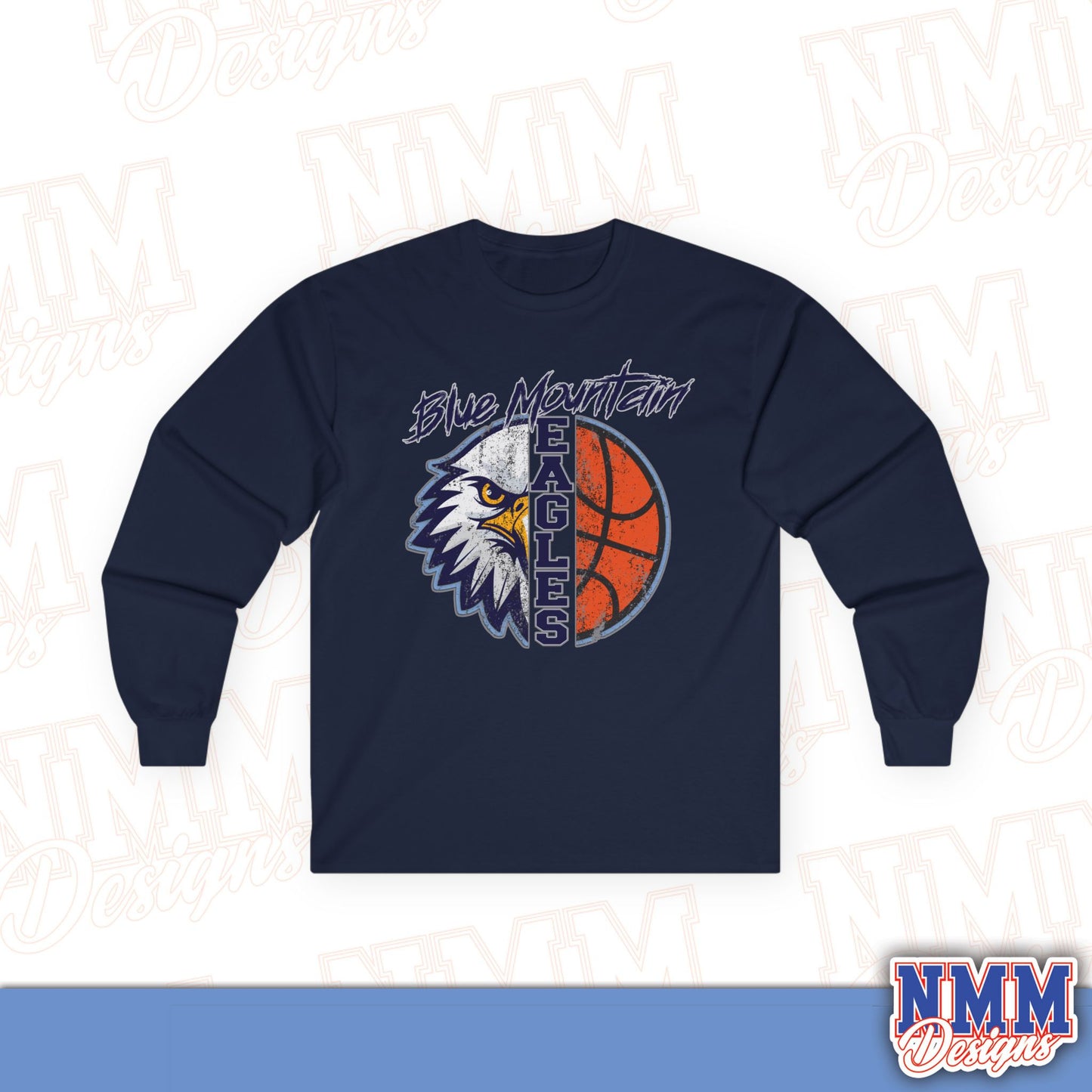 Blue Mountain Eagles Basketball Long Sleeve Tee