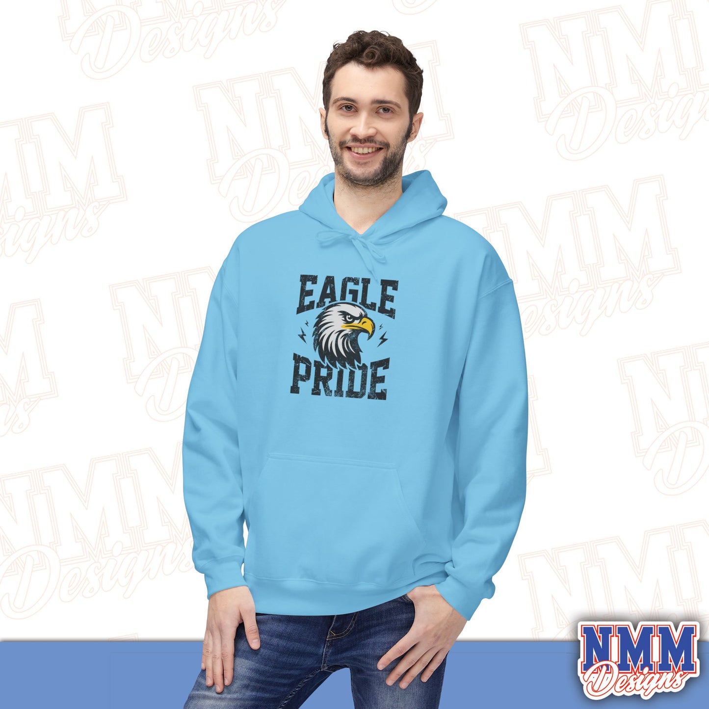 Eagle Pride Fleece Hoodie - Unisex Sweatshirt for School Spirit, Team Wear, Sports Events, Gifts, Casual Outfit