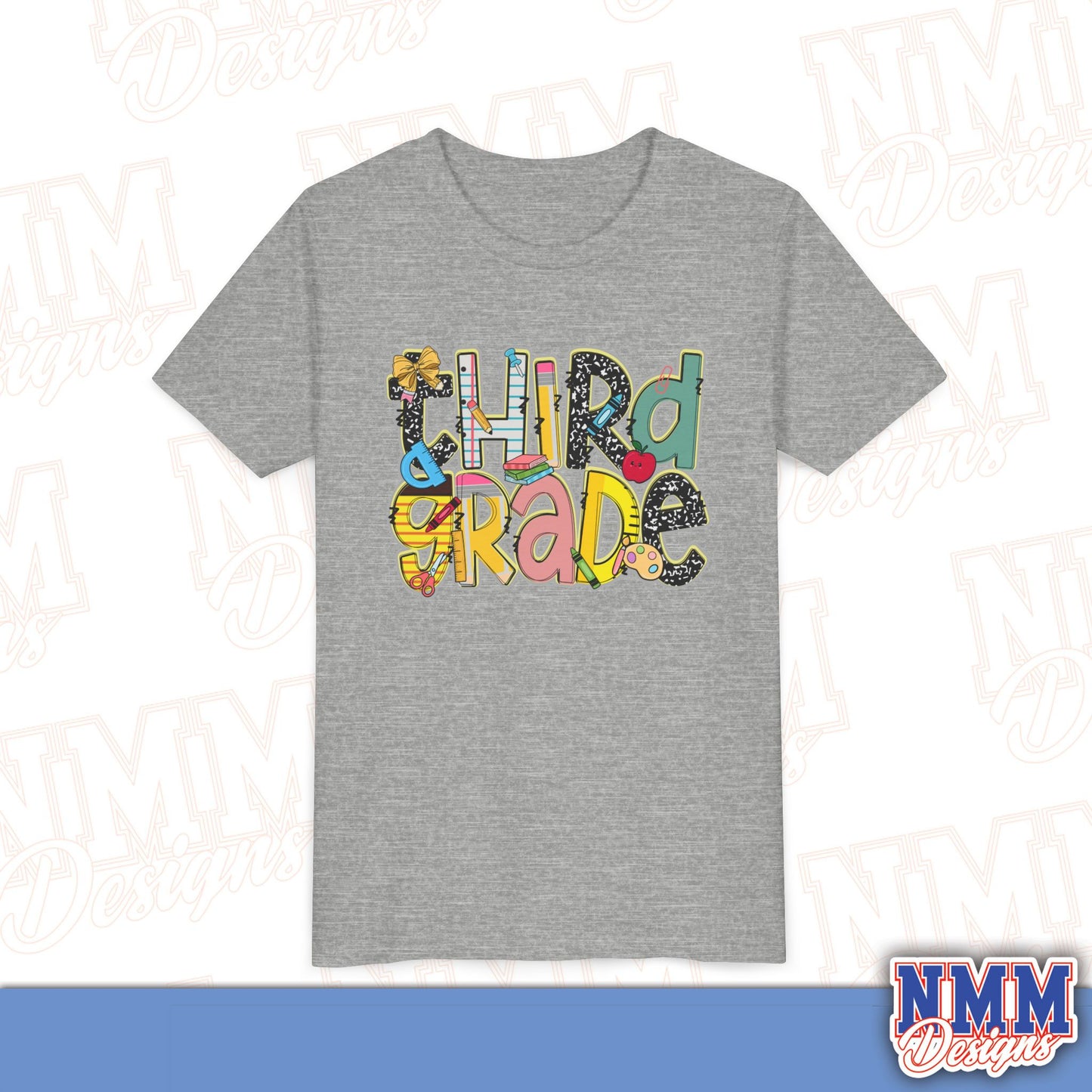 Third Grade Back to School Youth Shirt, Kids Sportswear, School Spirit Apparel, Back to School