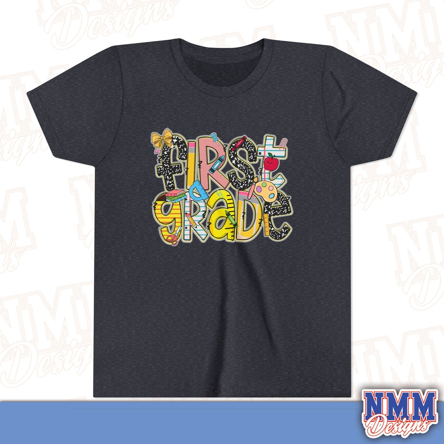 First Grade Back to School Youth Shirt, Kids Sportswear, School Spirit Apparel, Back to School