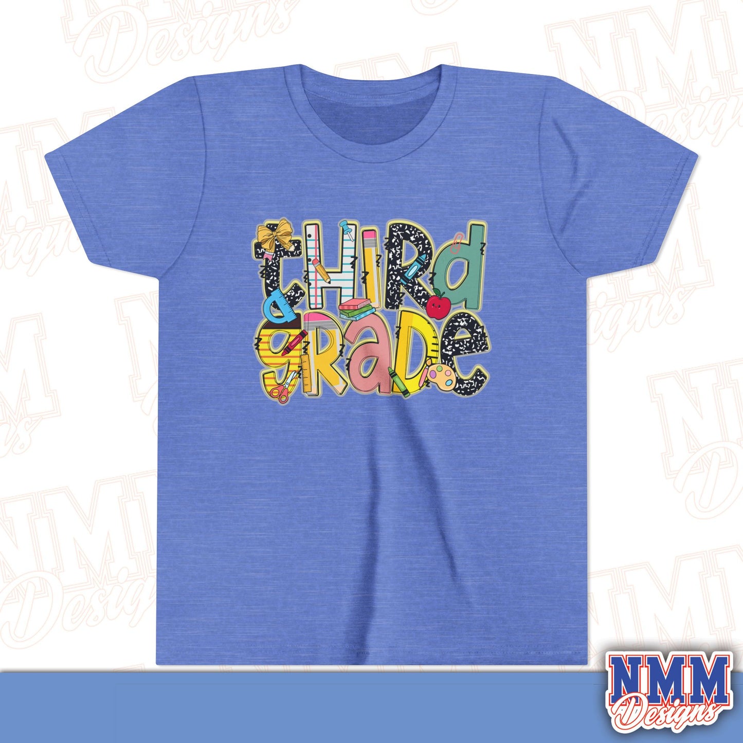 Third Grade Back to School Youth Shirt, Kids Sportswear, School Spirit Apparel, Back to School