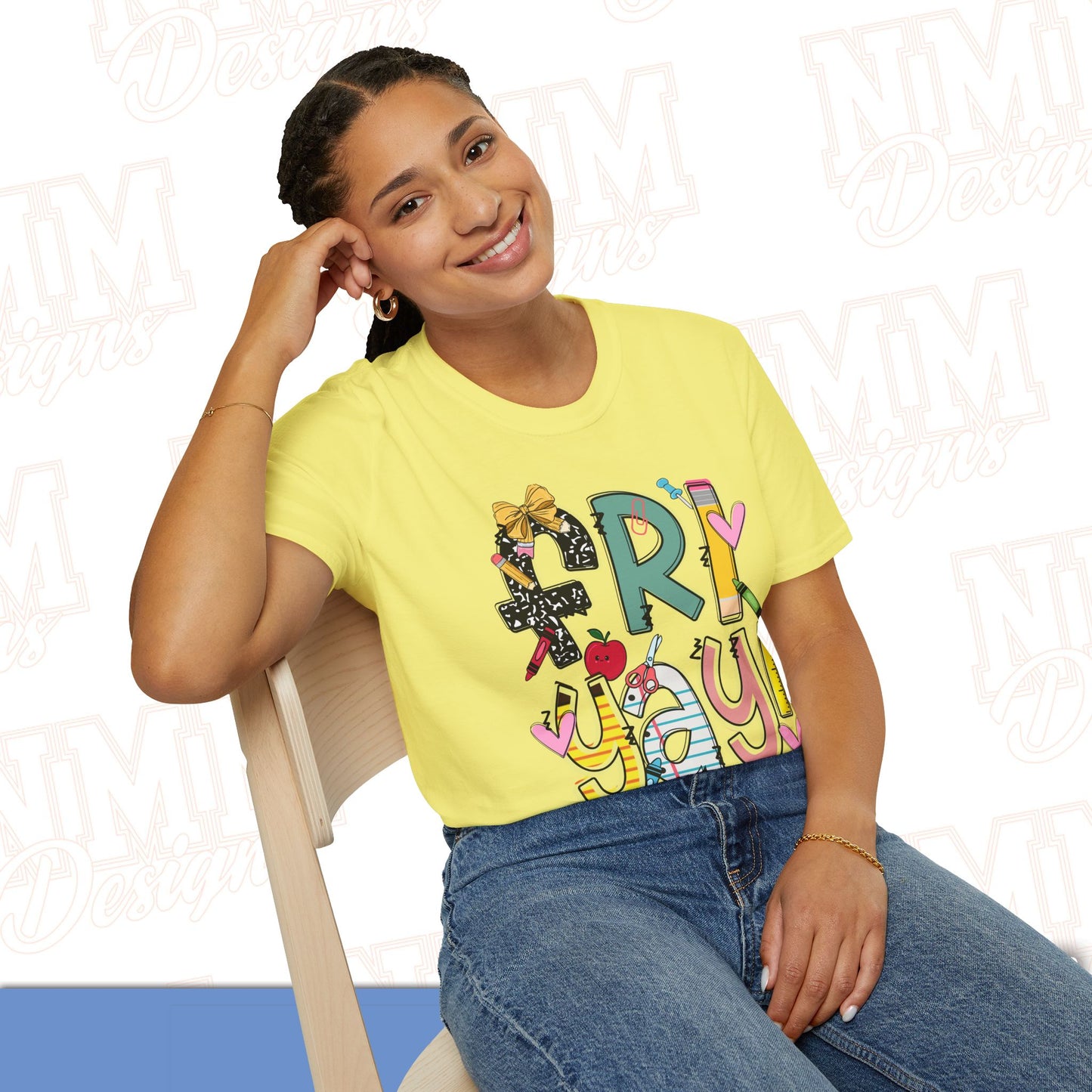 FRI-YAY Unisex Softstyle T-Shirt, Fun Graphic Tee, Weekend Vibe Shirt, Gift for Friends, Casual Wear, Celebration Outfit