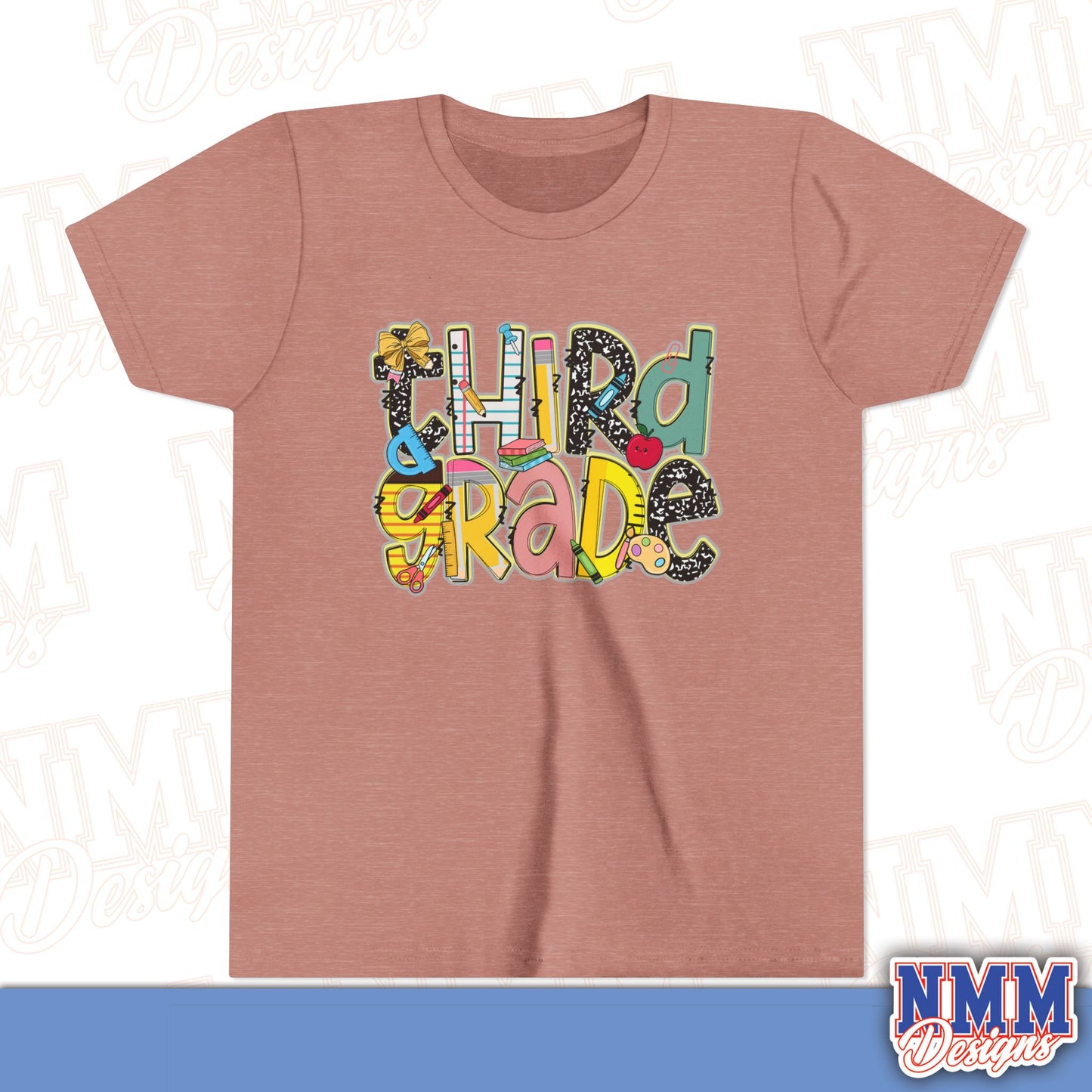 Third Grade Back to School Youth Shirt, Kids Sportswear, School Spirit Apparel, Back to School