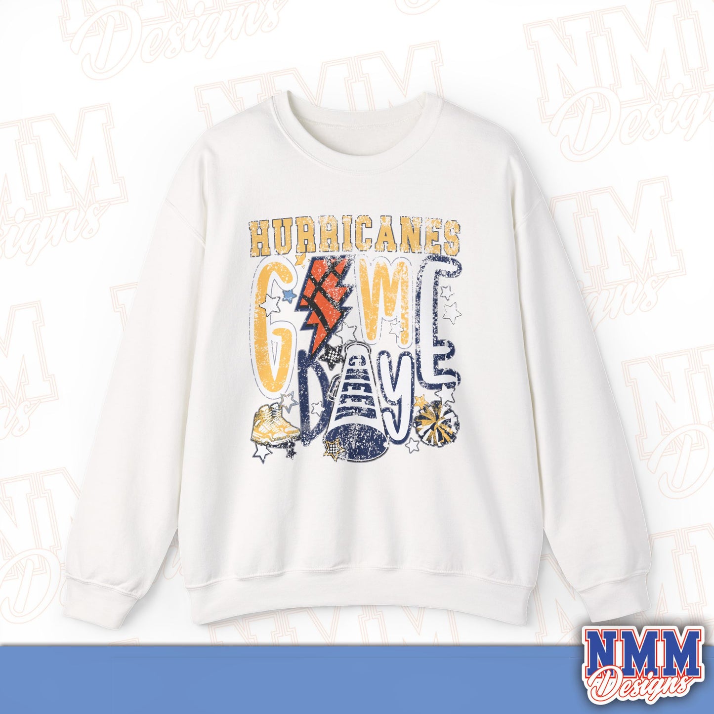 Hurricanes Game Vintage Graphic Crewneck Sweatshirt — Retro Football Tailgate Pullover