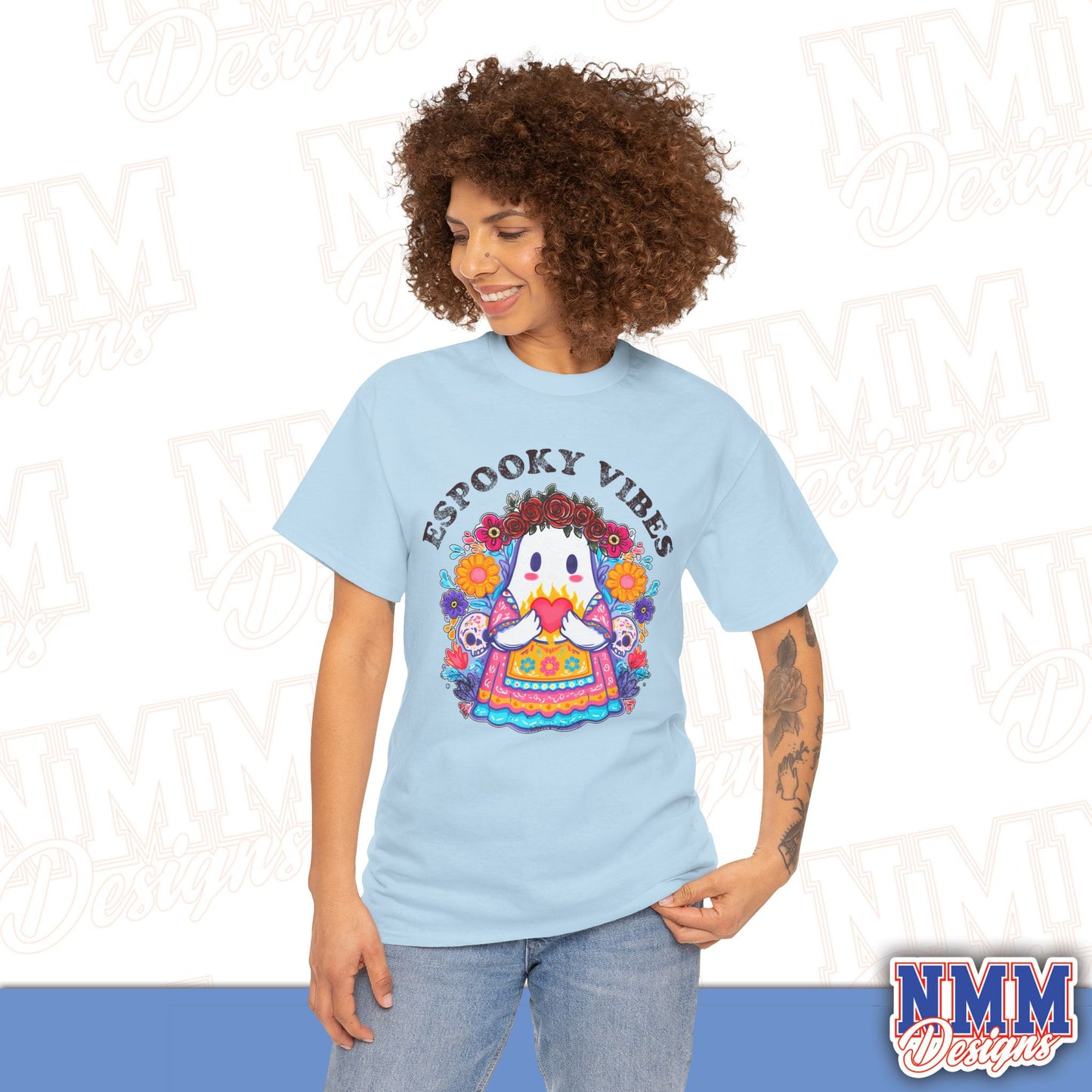 Unisex Espooky Vibes Tee | Halloween T-Shirt, Cute Ghost Shirt, Fall Fashion, Gift for Her, Casual Wear