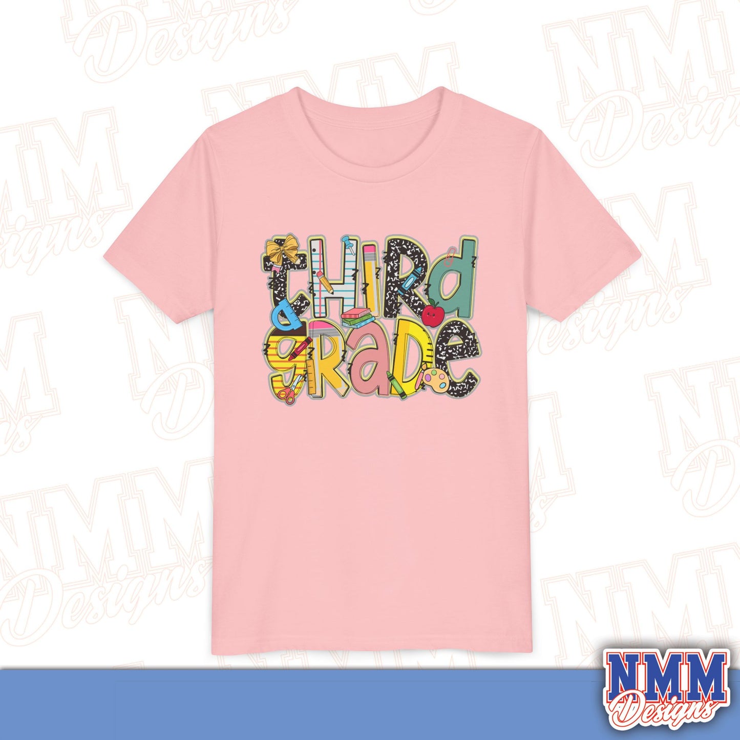 Third Grade Back to School Youth Shirt, Kids Sportswear, School Spirit Apparel, Back to School