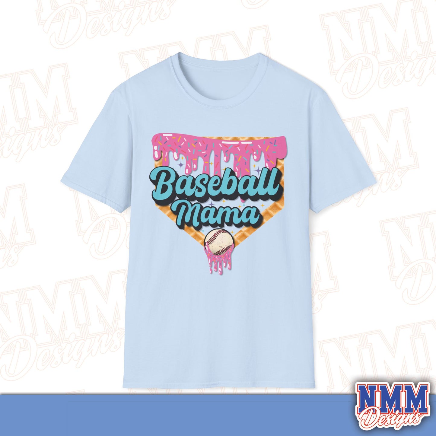 Baseball Mama Unisex Softstyle T-Shirt – Perfect Gift for Sports Moms
