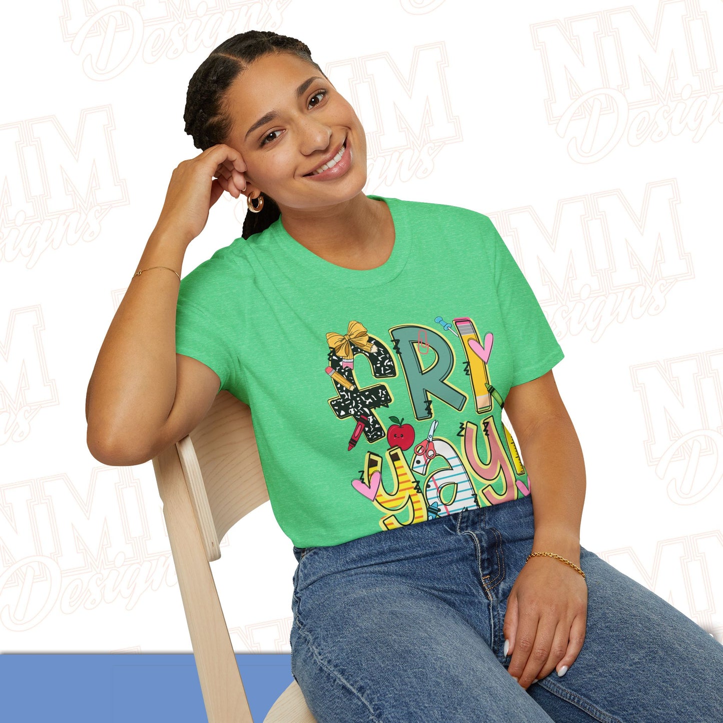 FRI-YAY Unisex Softstyle T-Shirt, Fun Graphic Tee, Weekend Vibe Shirt, Gift for Friends, Casual Wear, Celebration Outfit