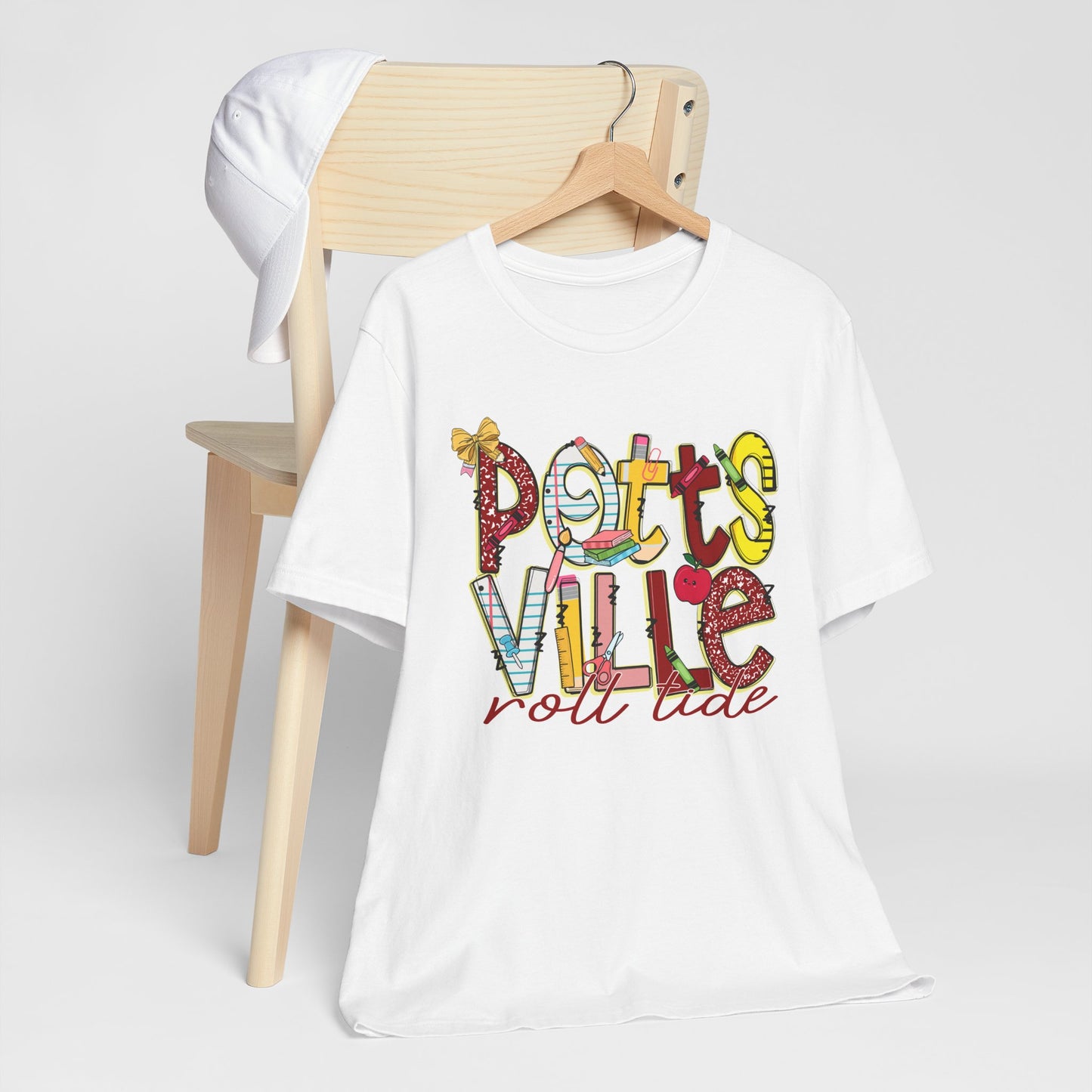 Pottsvile Crimson Tide Tee Shirt, Unisex Graphic T-Shirt, Casual Wear, Perfect for School Spirit, Gifts for Sports Fans, Summer Outfit