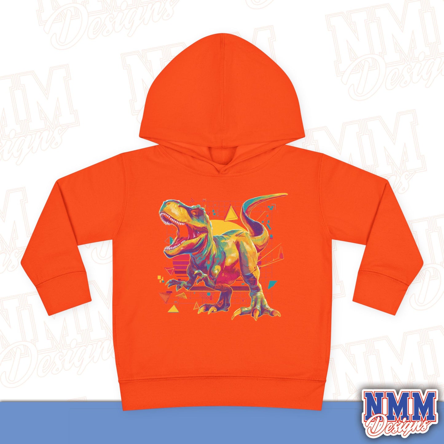 Colorful Dinosaur Toddler Pullover Hoodie
