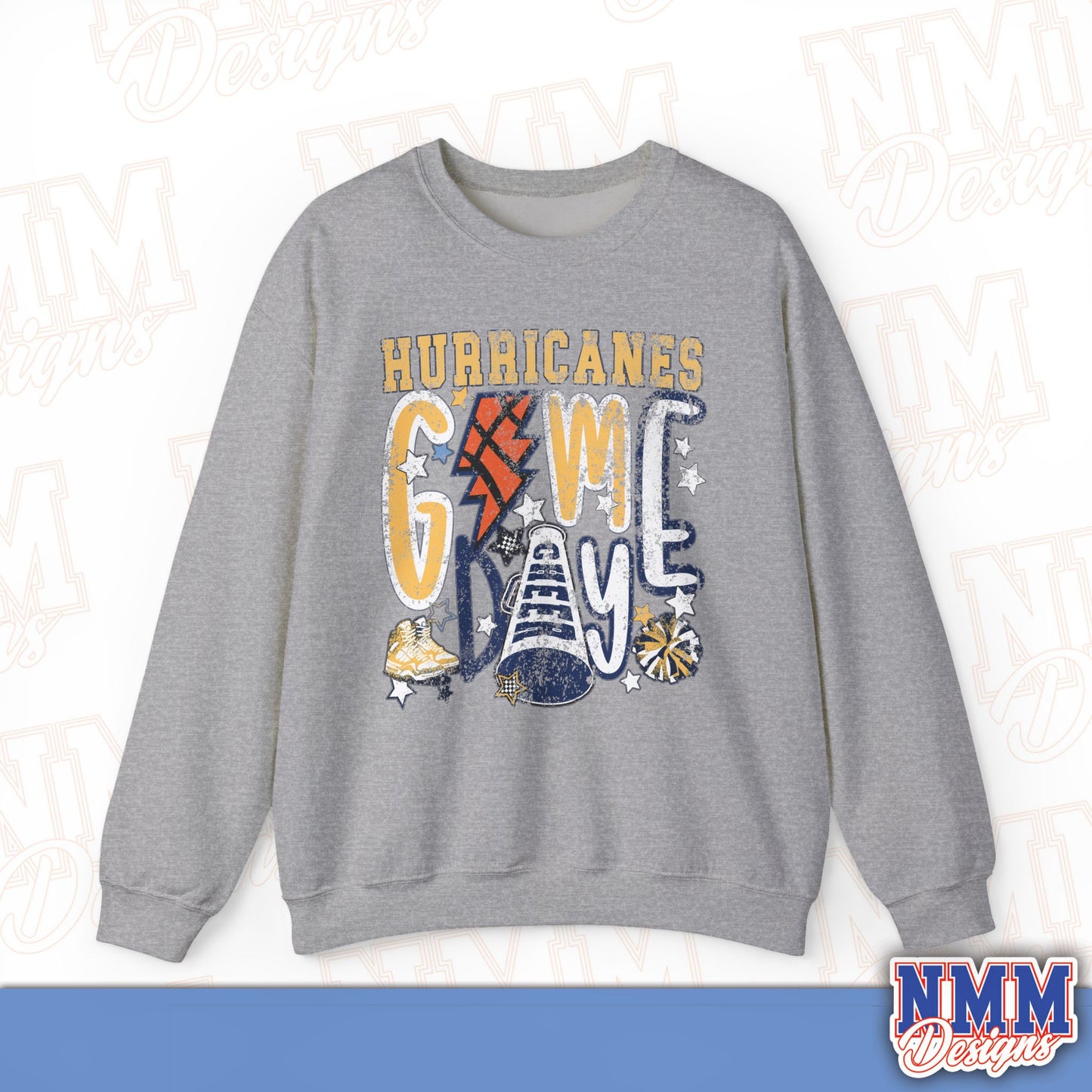 Hurricanes Game Vintage Graphic Crewneck Sweatshirt — Retro Football Tailgate Pullover