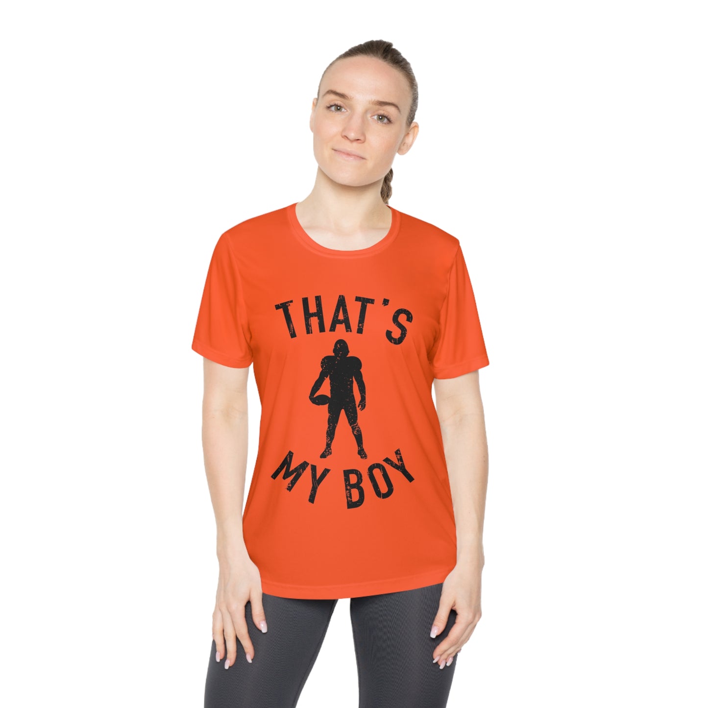 That's My Boy - Ladies Competitor Tee - Football Sports Shirt, Perfect for Game Day, Coaches, Gifts for Athletes, Workout Apparel, Cheerleading Gear