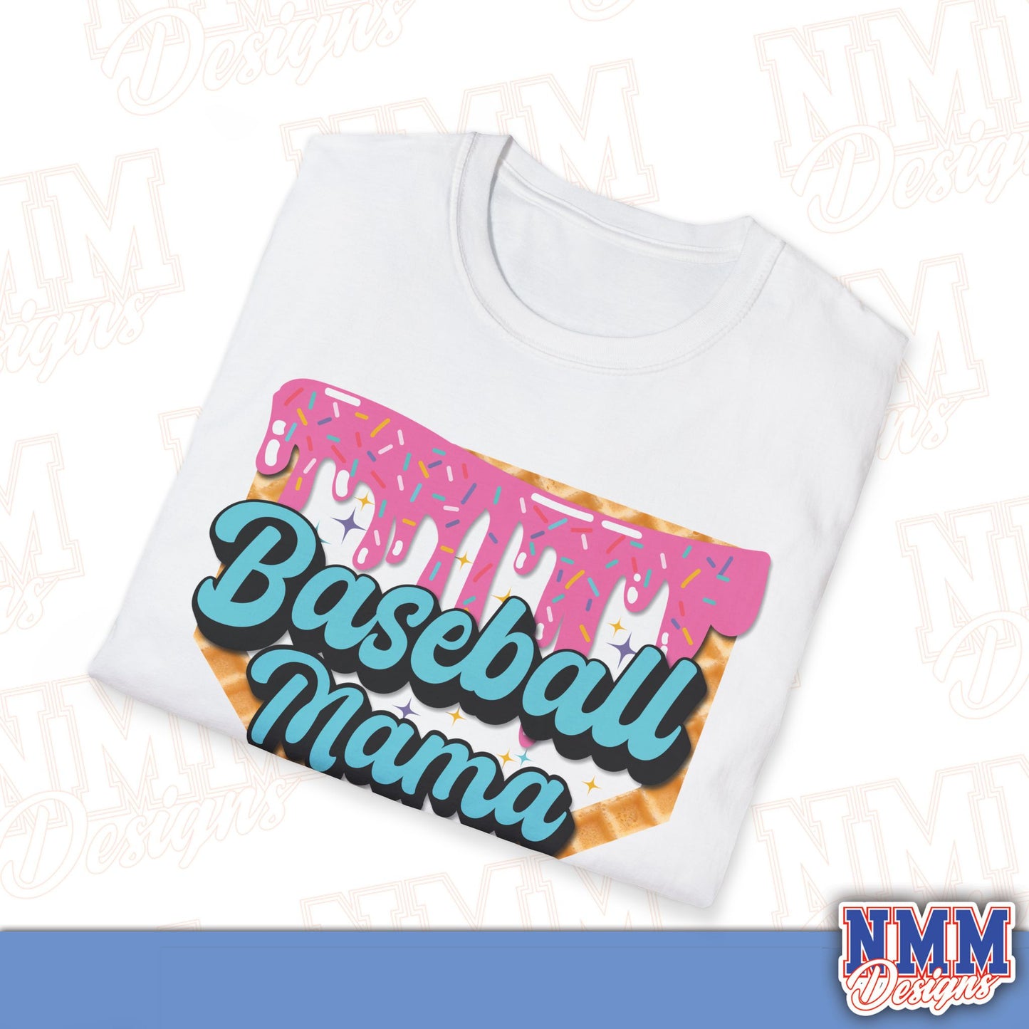 Baseball Mama Unisex Softstyle T-Shirt – Perfect Gift for Sports Moms