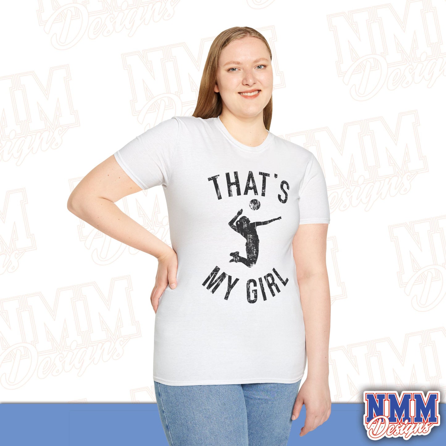 That's My Girl Volleyball T-Shirt, Sports Tee, Active Lifestyle Wear, Volleyball Apparel