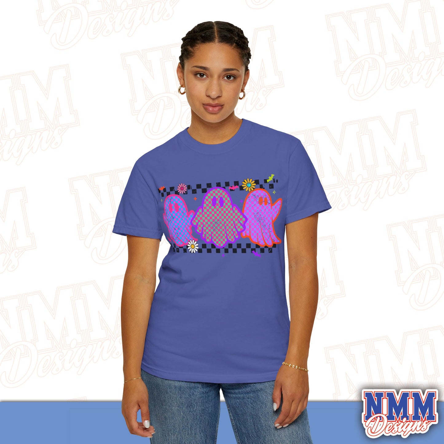 Colorful Ghosts Unisex T-Shirt - Fun Casual Wear, Halloween Costume, LGBTQ+ Pride Shirt, Gifts for Friends, Everyday Style