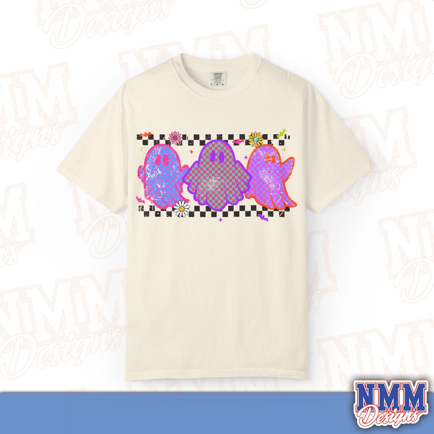 Colorful Ghosts Unisex T-Shirt - Fun Casual Wear, Halloween Costume, LGBTQ+ Pride Shirt, Gifts for Friends, Everyday Style
