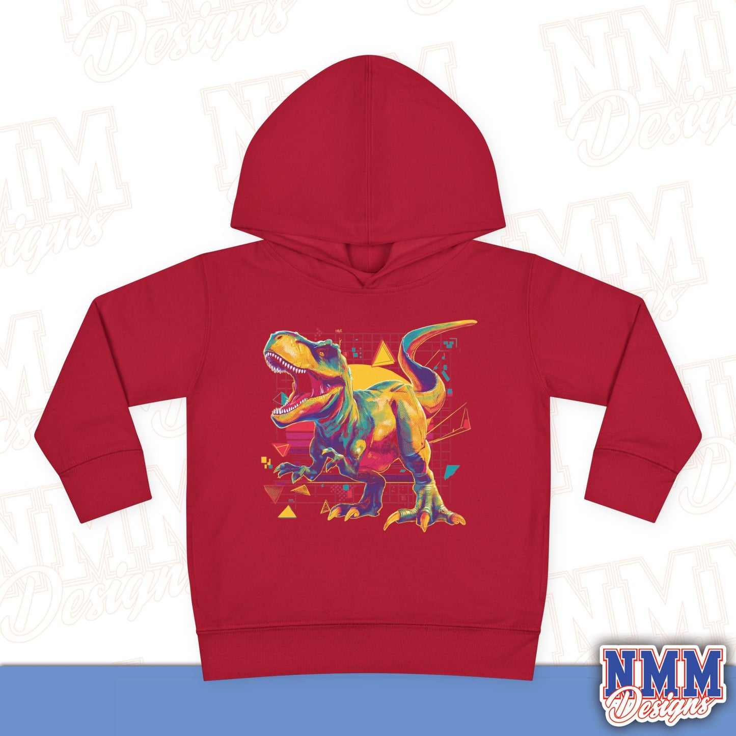 Colorful Dinosaur Toddler Pullover Hoodie