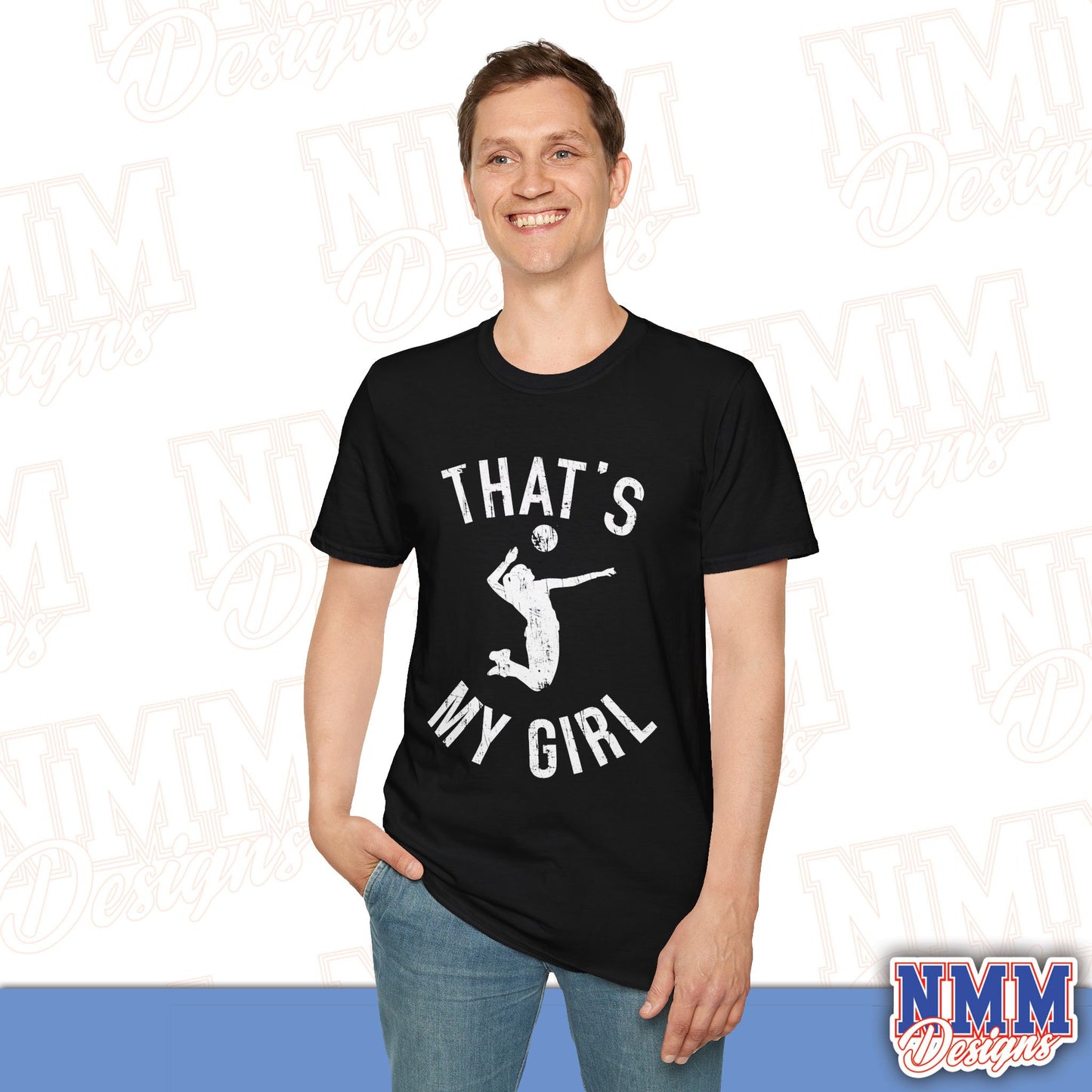 That's My Girl Volleyball T-Shirt, Sports Tee, Active Lifestyle Wear, Volleyball Apparel