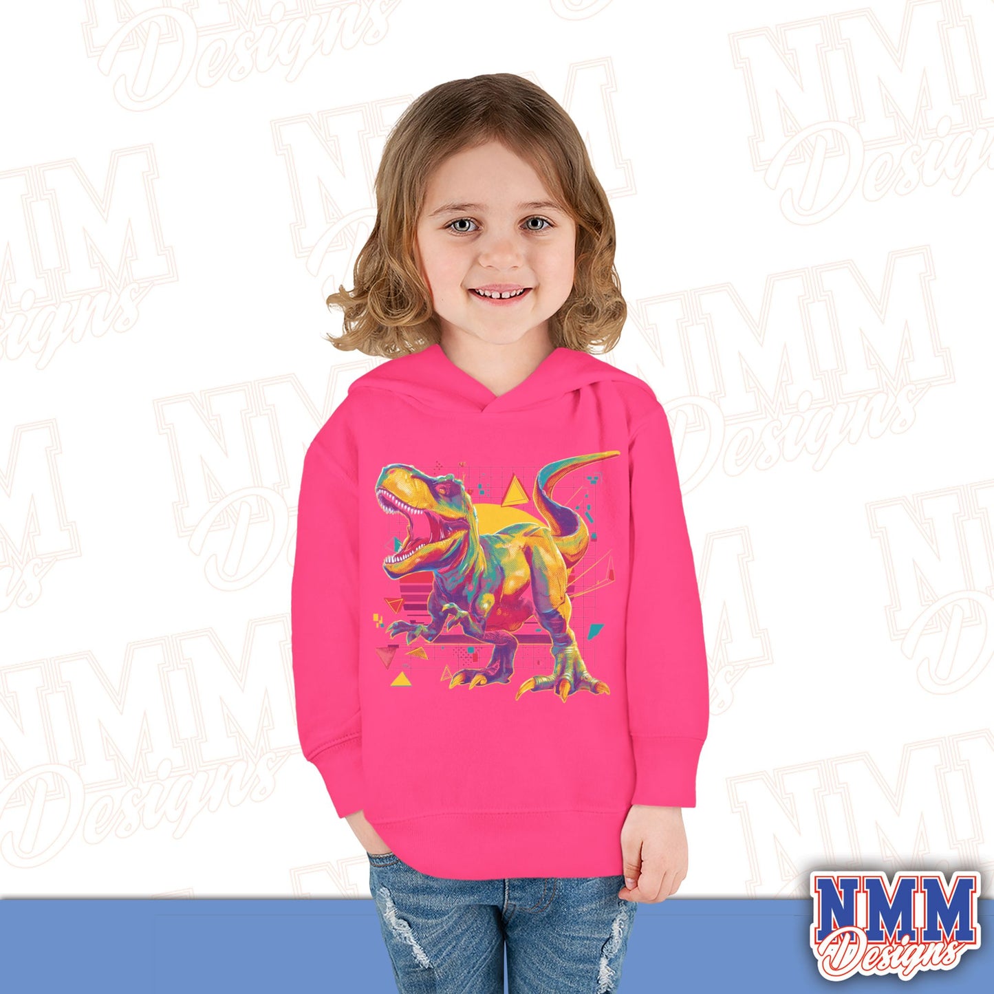 Colorful Dinosaur Toddler Pullover Hoodie