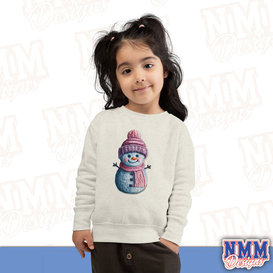 Cute Snowman Toddler Sweatshirt - Cozy Winter Wear