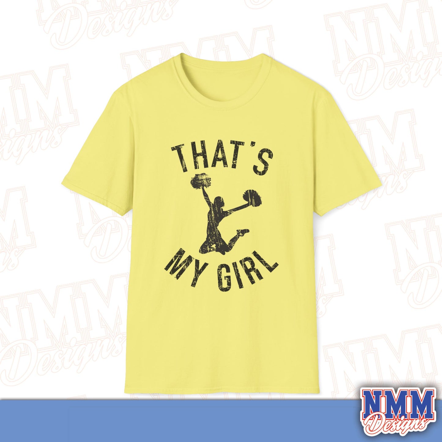 That's My Girl Cheer T-Shirt, Sports Tee, Active Lifestyle Wear, Cheerleading Apparel