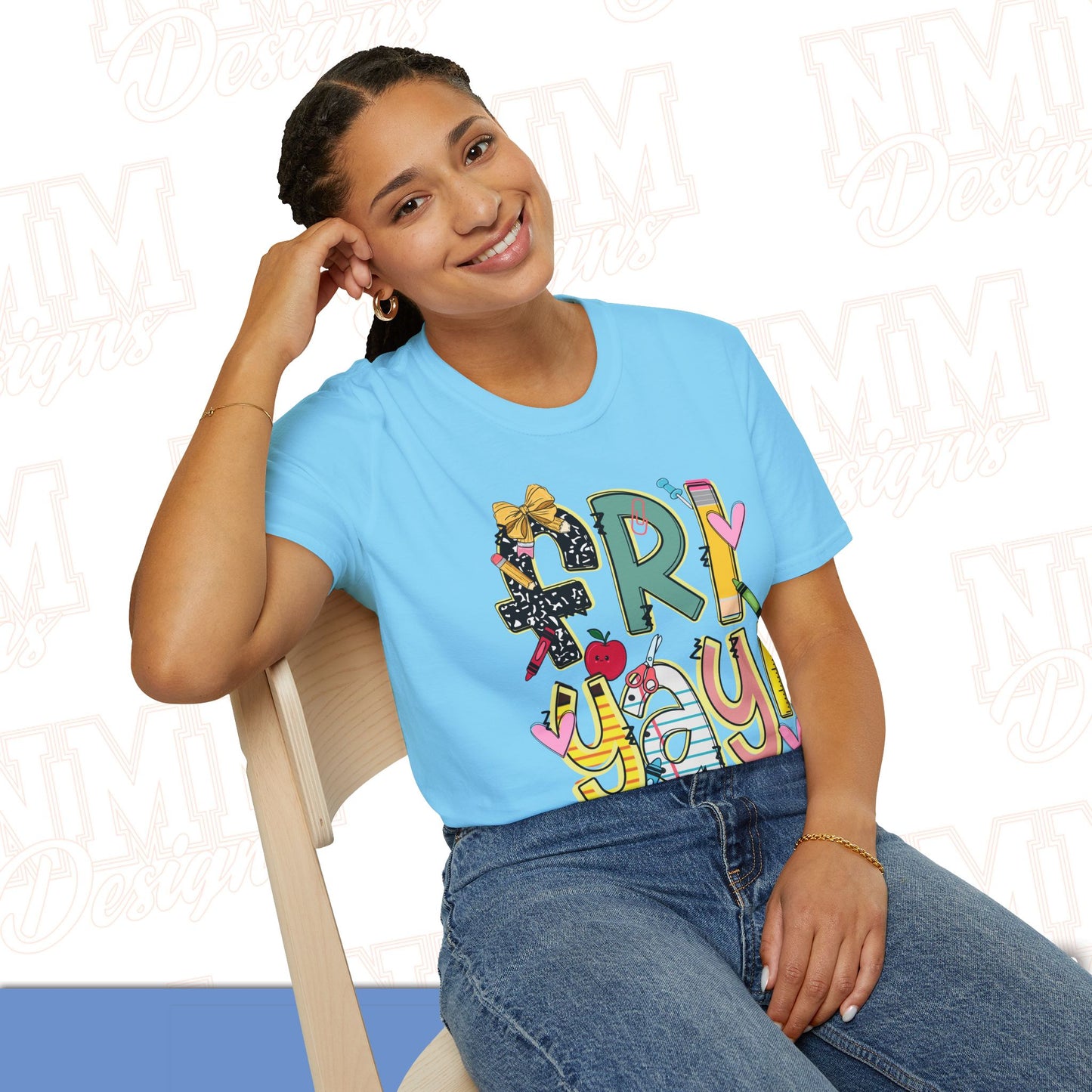 FRI-YAY Unisex Softstyle T-Shirt, Fun Graphic Tee, Weekend Vibe Shirt, Gift for Friends, Casual Wear, Celebration Outfit