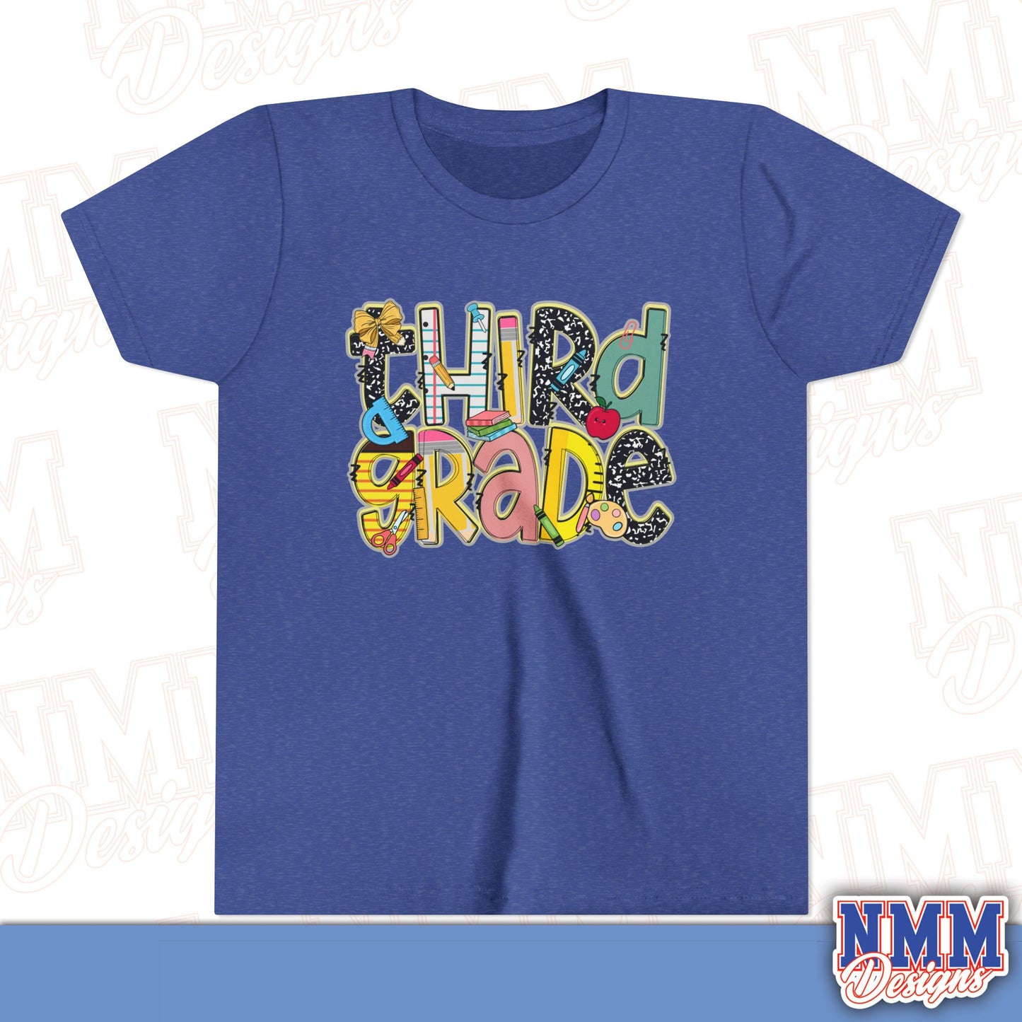Third Grade Back to School Youth Shirt, Kids Sportswear, School Spirit Apparel, Back to School